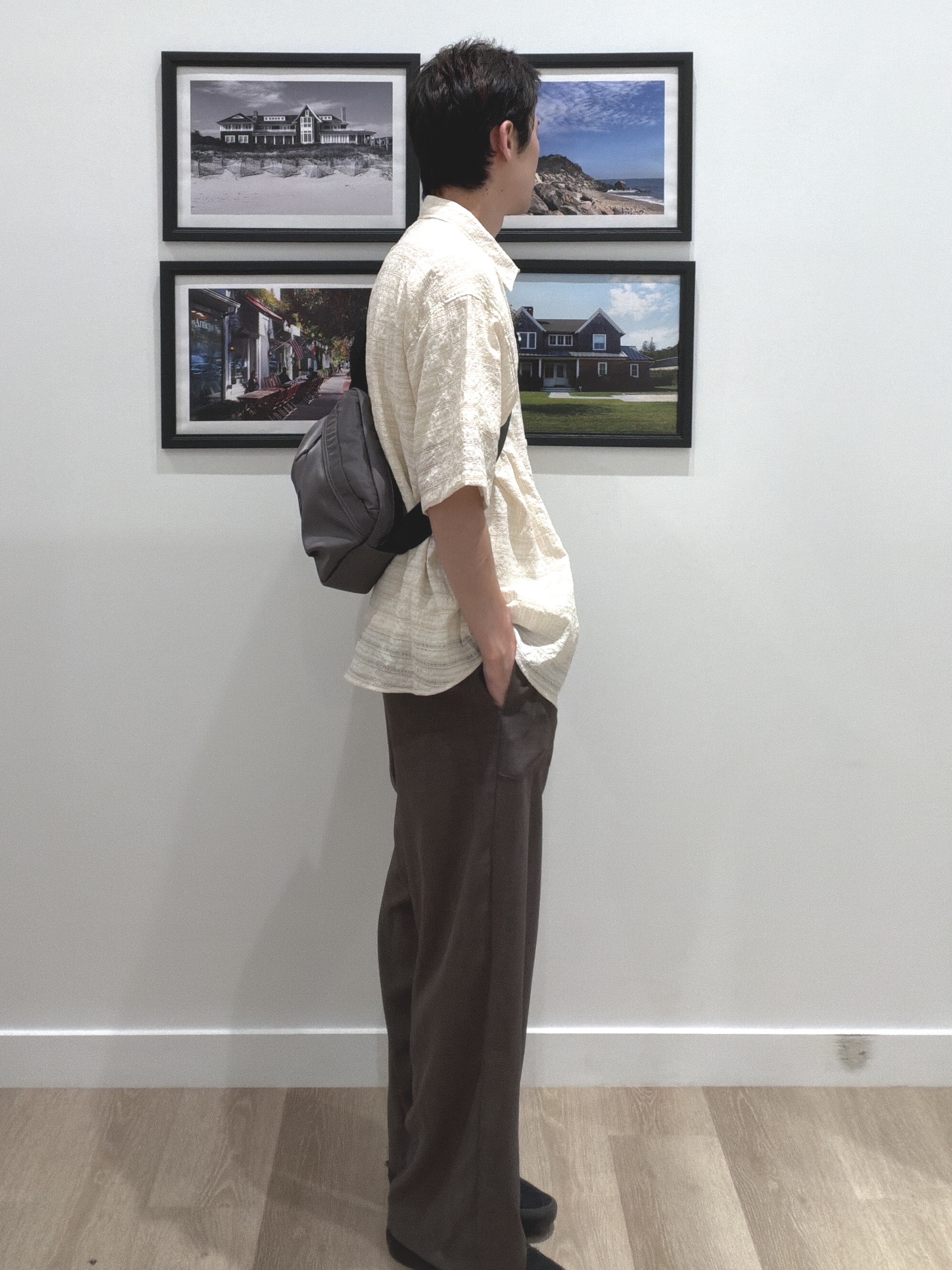 oikawaさんの「Dessin｜シアー素材 オープンカラーシャツ」を使ったコーディネート