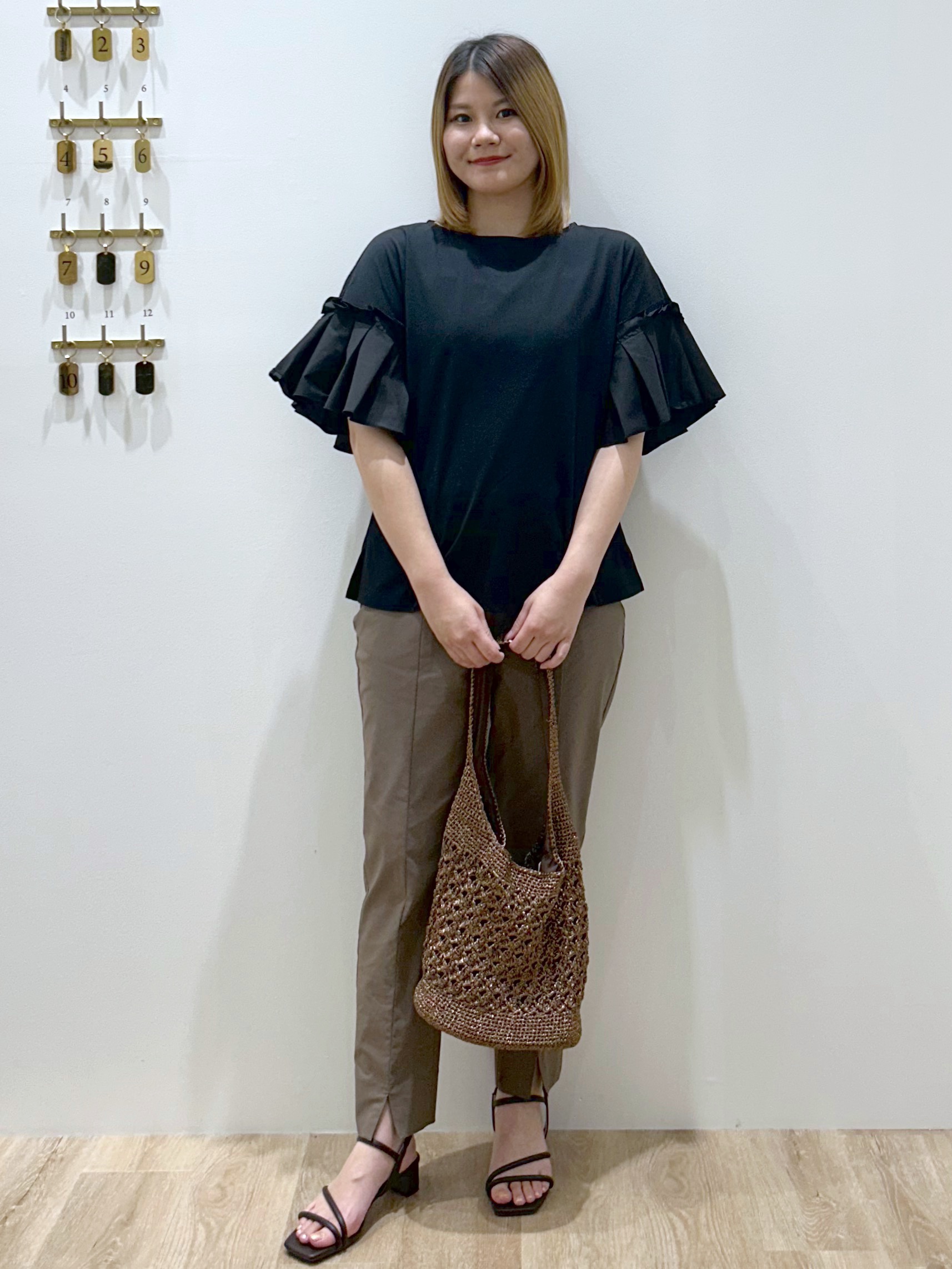 suzukaさんの「OPAQUE.CLIP｜【接触冷感】タックスリーブカットソー《洗濯機OK》」を使ったコーディネート