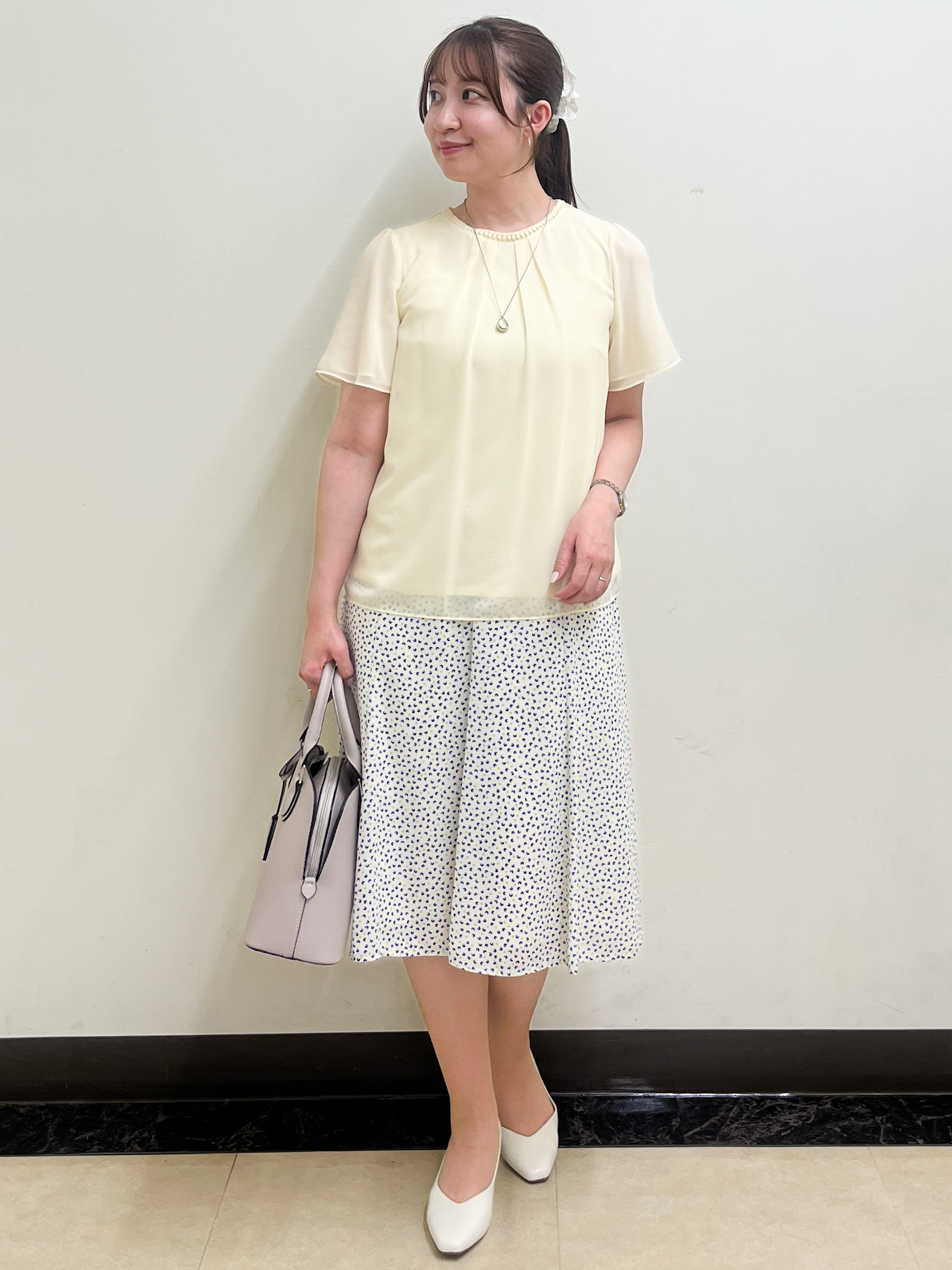 mikikoさんの「Reflect｜【S-4Lサイズ/UVカット／接触冷感】シフォンジャージブラウス」を使ったコーディネート