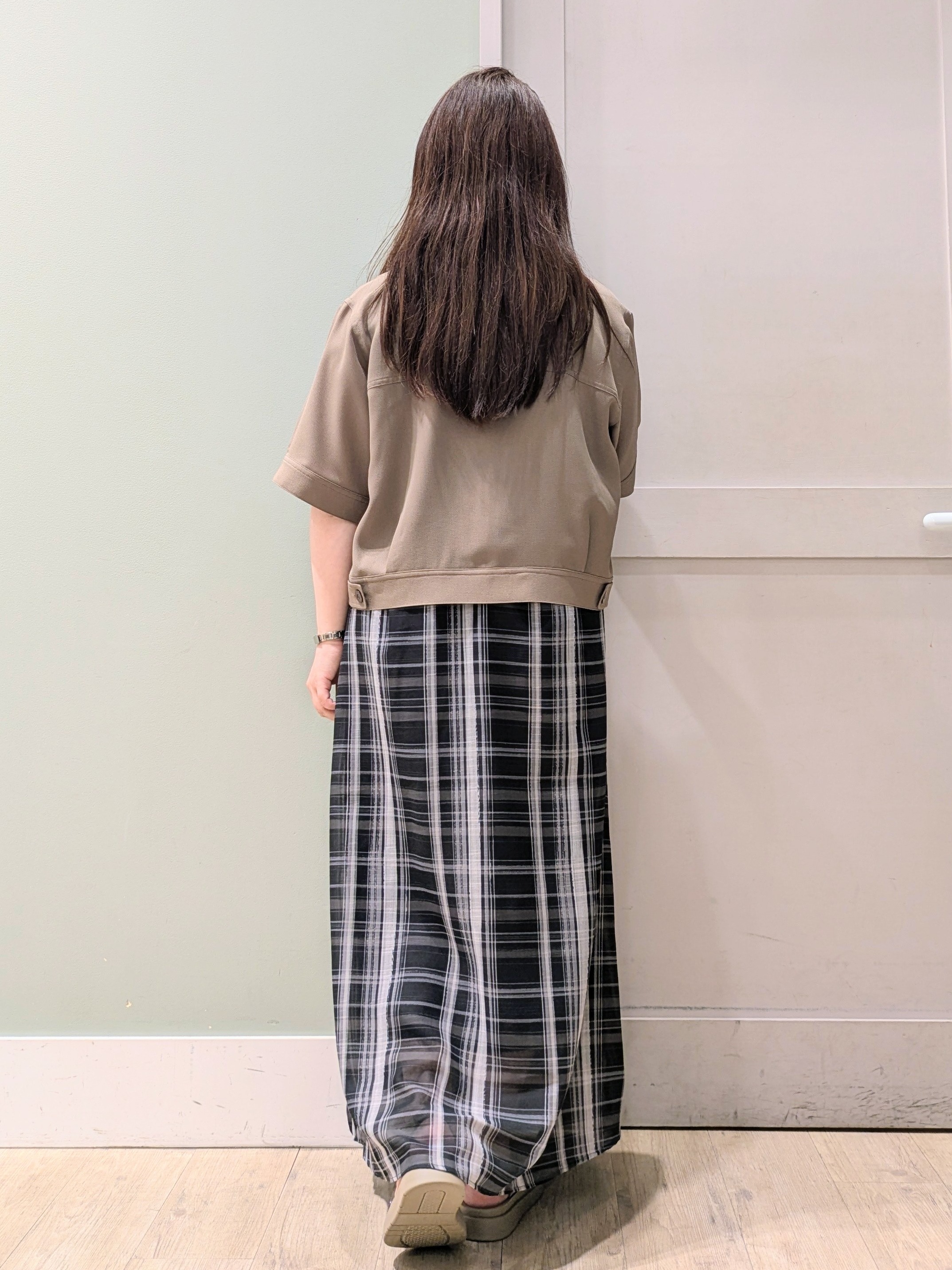 チグ♪さんの「grove｜【吸水速乾・通気性・洗える】衿付きハーフジャケット」を使ったコーディネート