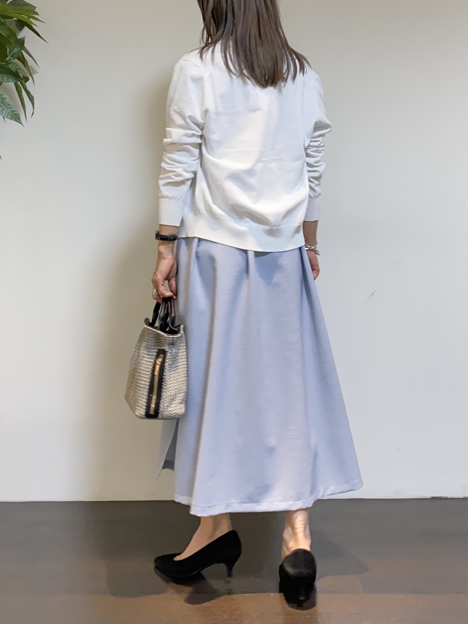 tomoさんの「UNTITLED｜【9色展開/アンサンブル可】コットンクルーネックカーディガン」を使ったコーディネート