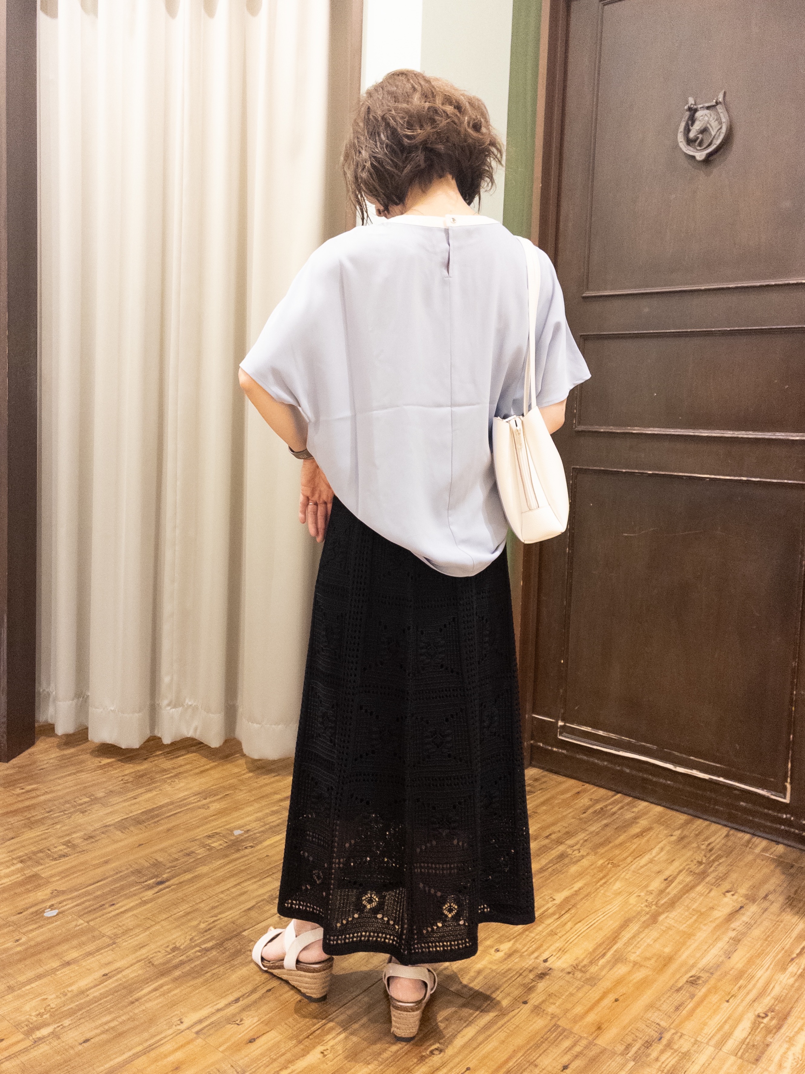 yukaさんの「SHOO･LA･RUE｜【ひんやり/UV/通勤】洗濯後しわになりにくい 上品配色ブラウス」を使ったコーディネート
