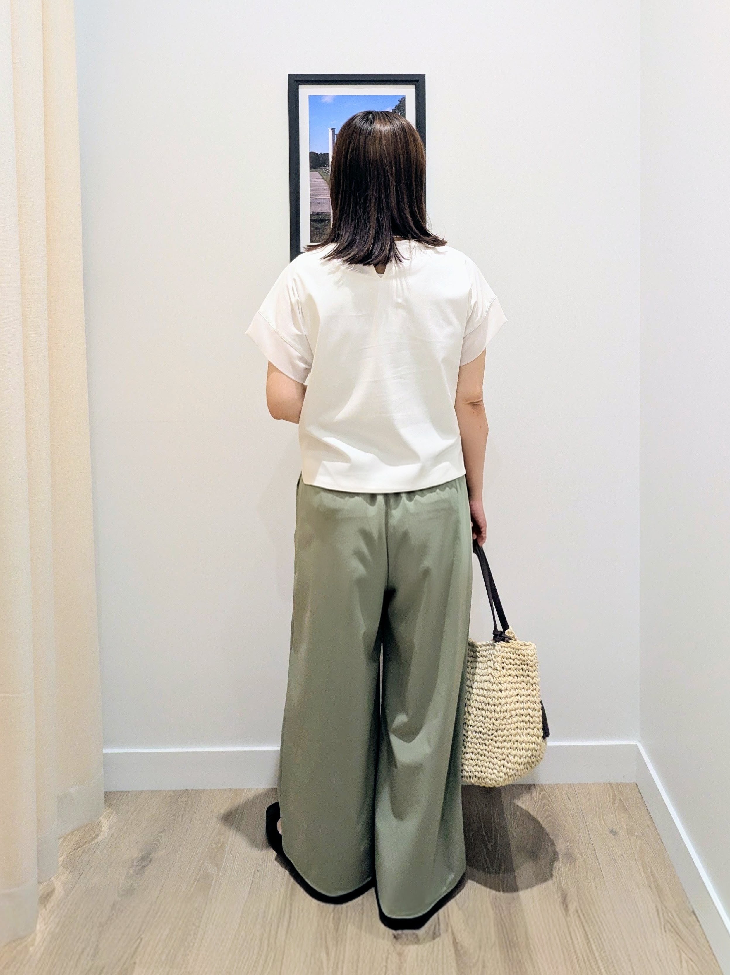 enさんの「Dessin｜【UVカット/接触冷感】美光沢カットソー」を使ったコーディネート