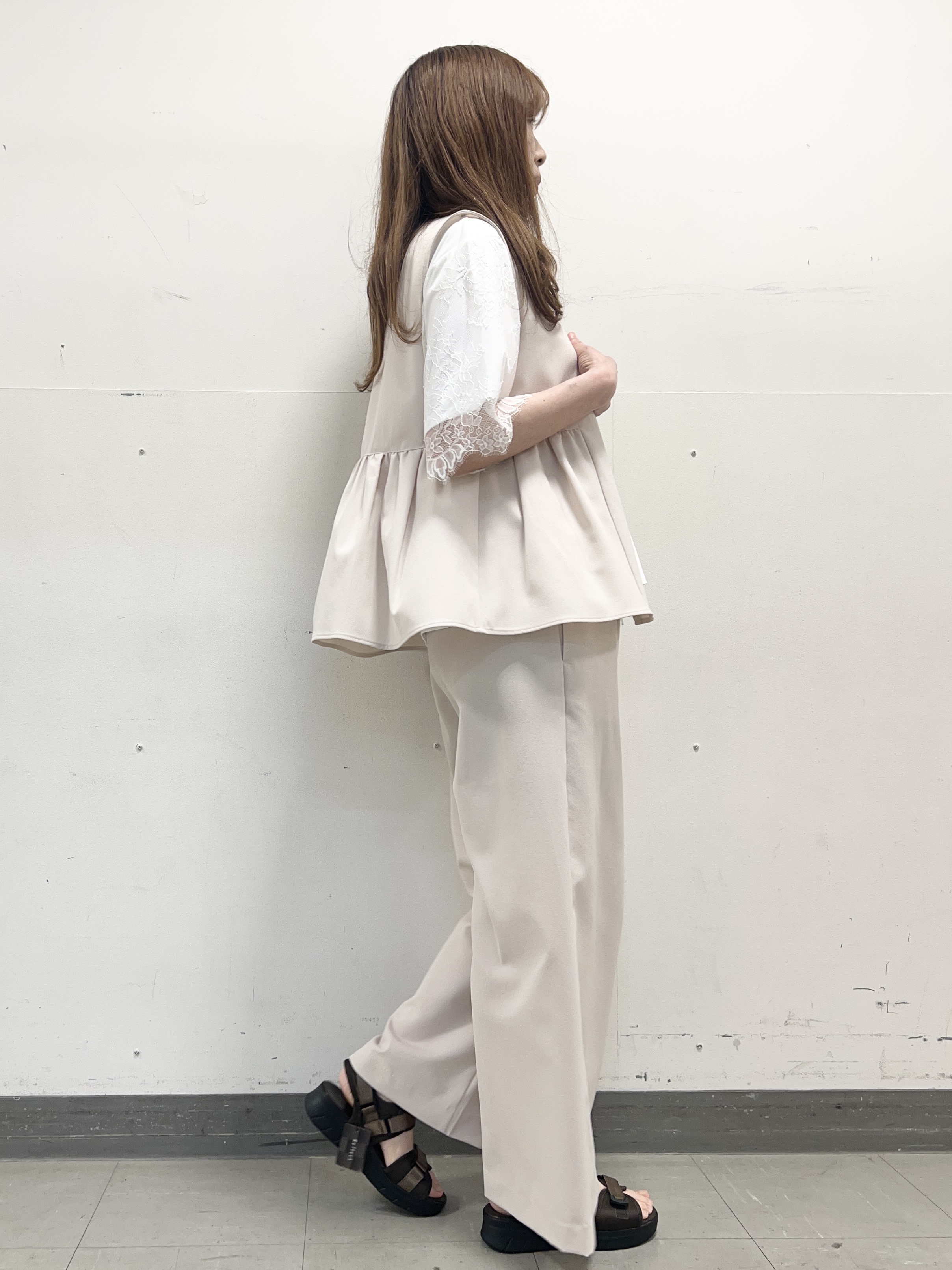 yuさんの「Reflect｜【UVカット／接触冷感】スカラップレースジャージカットソー」を使ったコーディネート