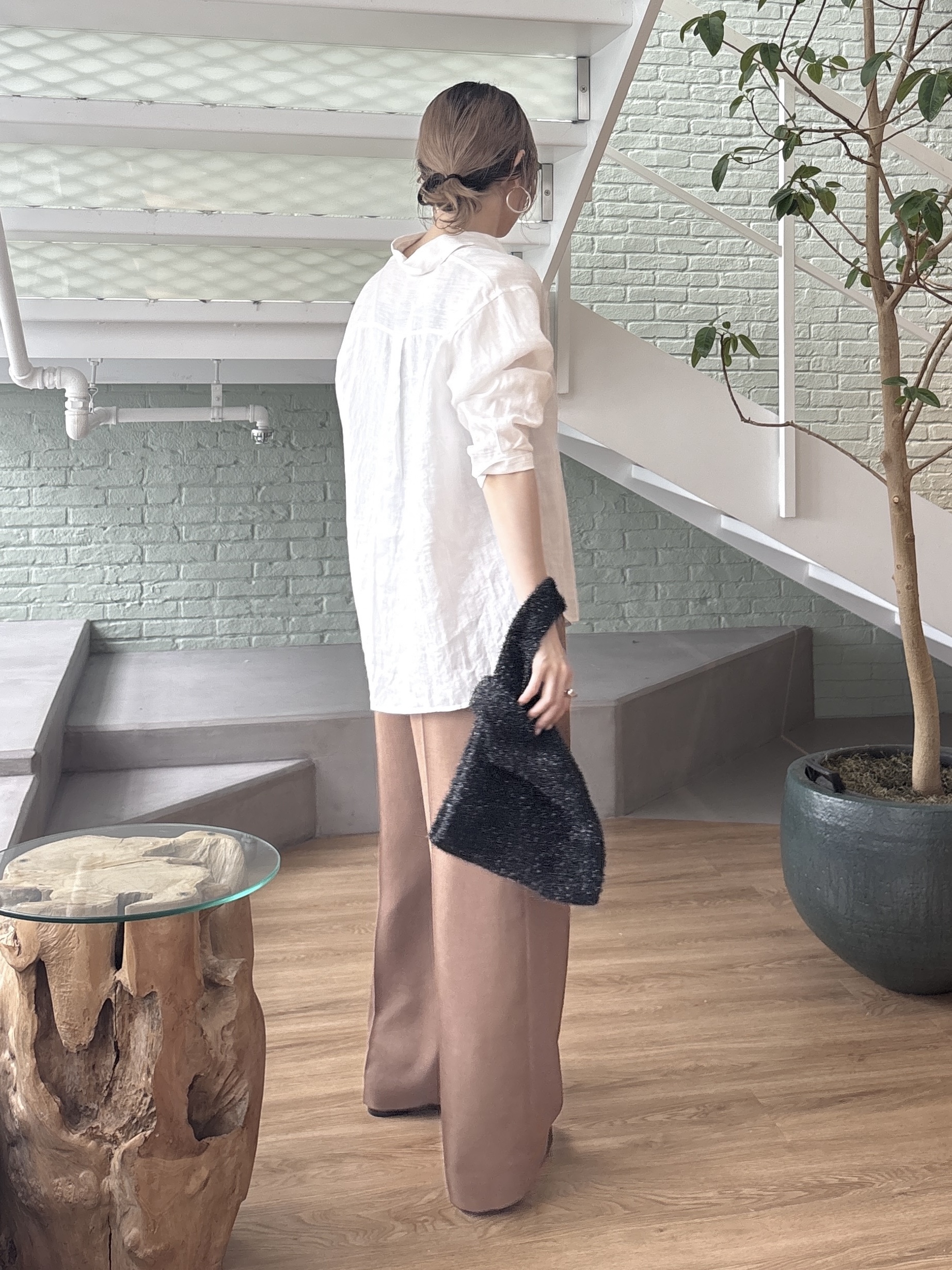 kotakiさんの「INDIVI｜【接触冷感／2WAY】カシュクールリネンシャツ」を使ったコーディネート