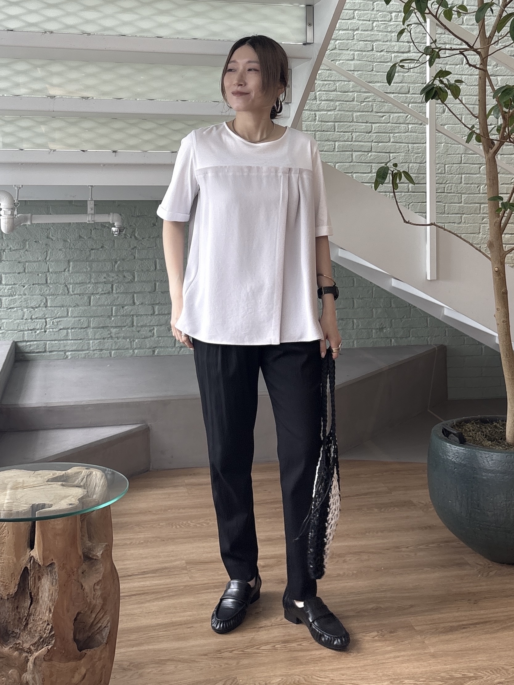 kotakiさんの「INDIVI｜【着る日傘／SETUP可能】ビスチェレイヤード風トップス」を使ったコーディネート