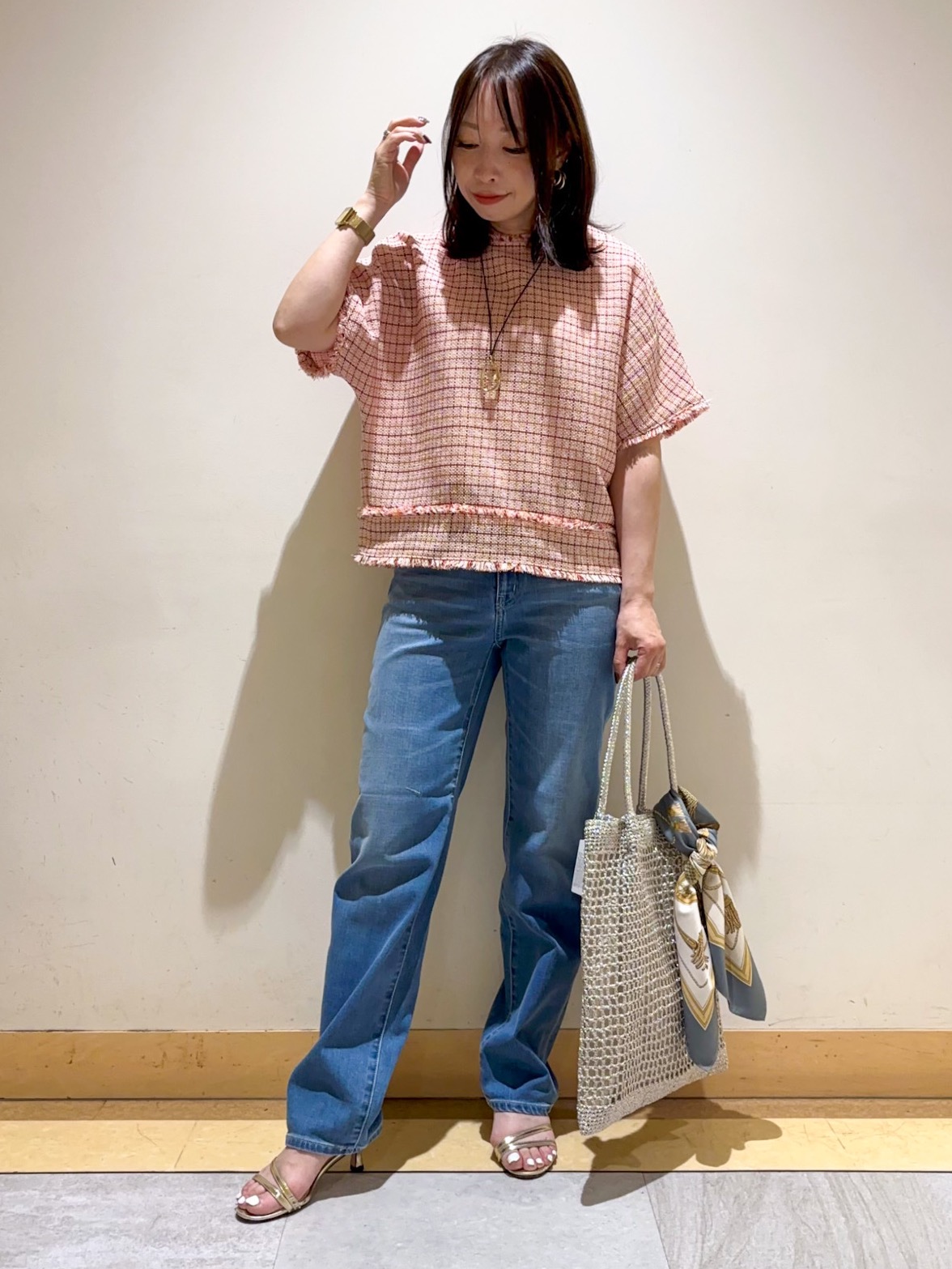 sattoさんの「UNTITLED｜ファンシーツイードブラウス」を使ったコーディネート
