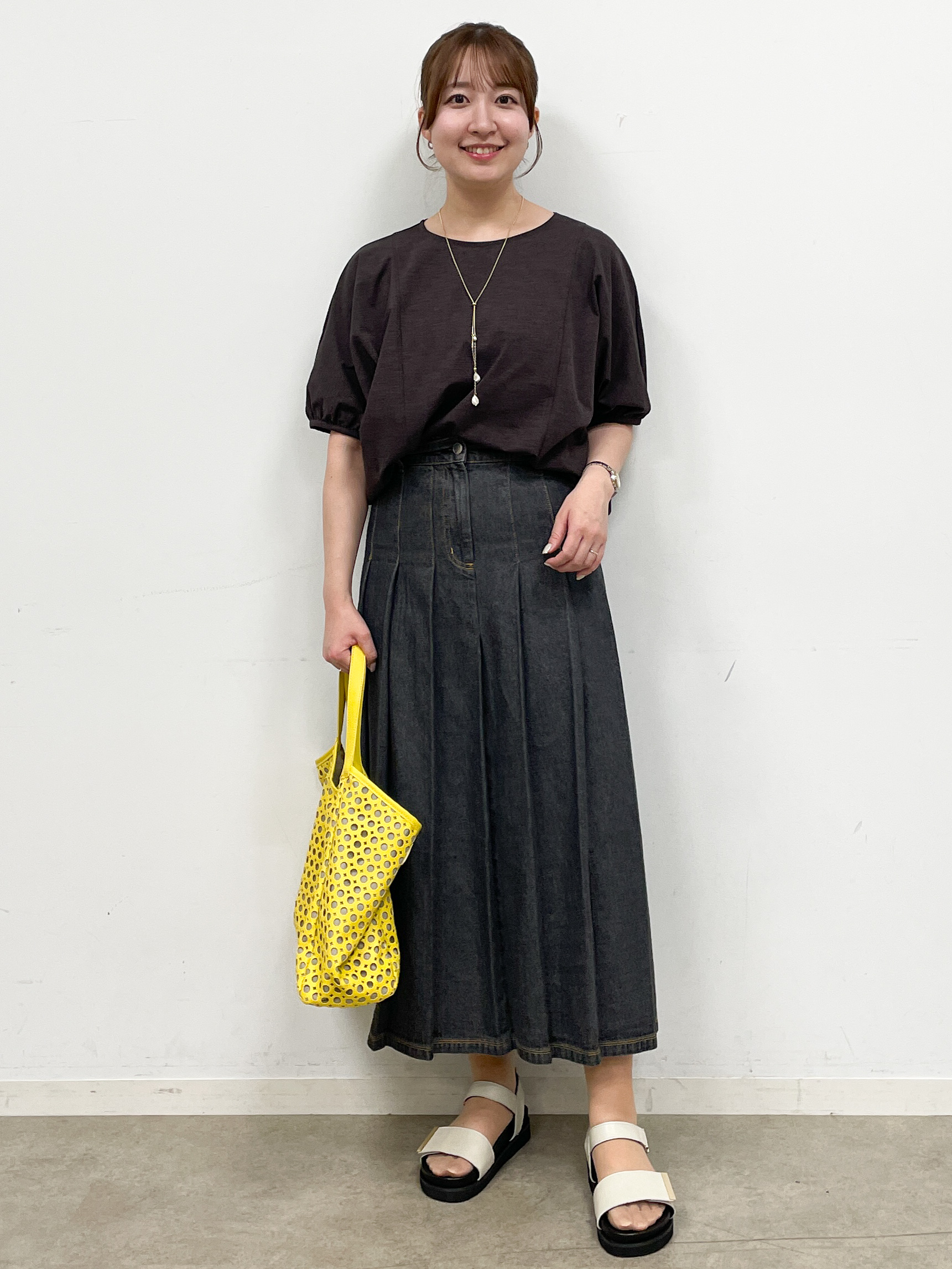 mikikoさんの「Reflect｜【UVカット／接触冷感／吸水速乾】ギャザースリーブカットソー」を使ったコーディネート
