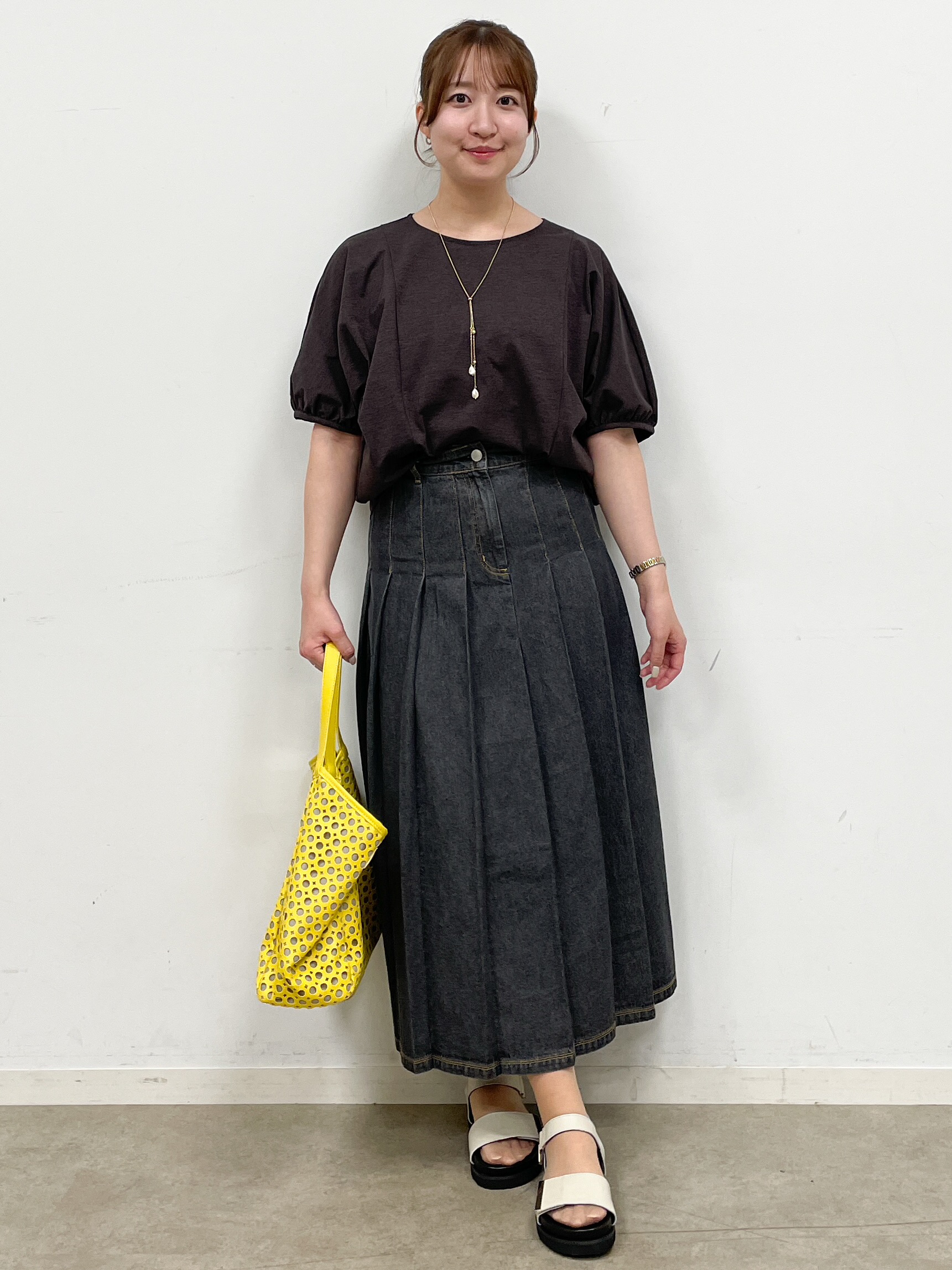 mikikoさんの「Reflect｜【UVカット／接触冷感／吸水速乾】ギャザースリーブカットソー」を使ったコーディネート