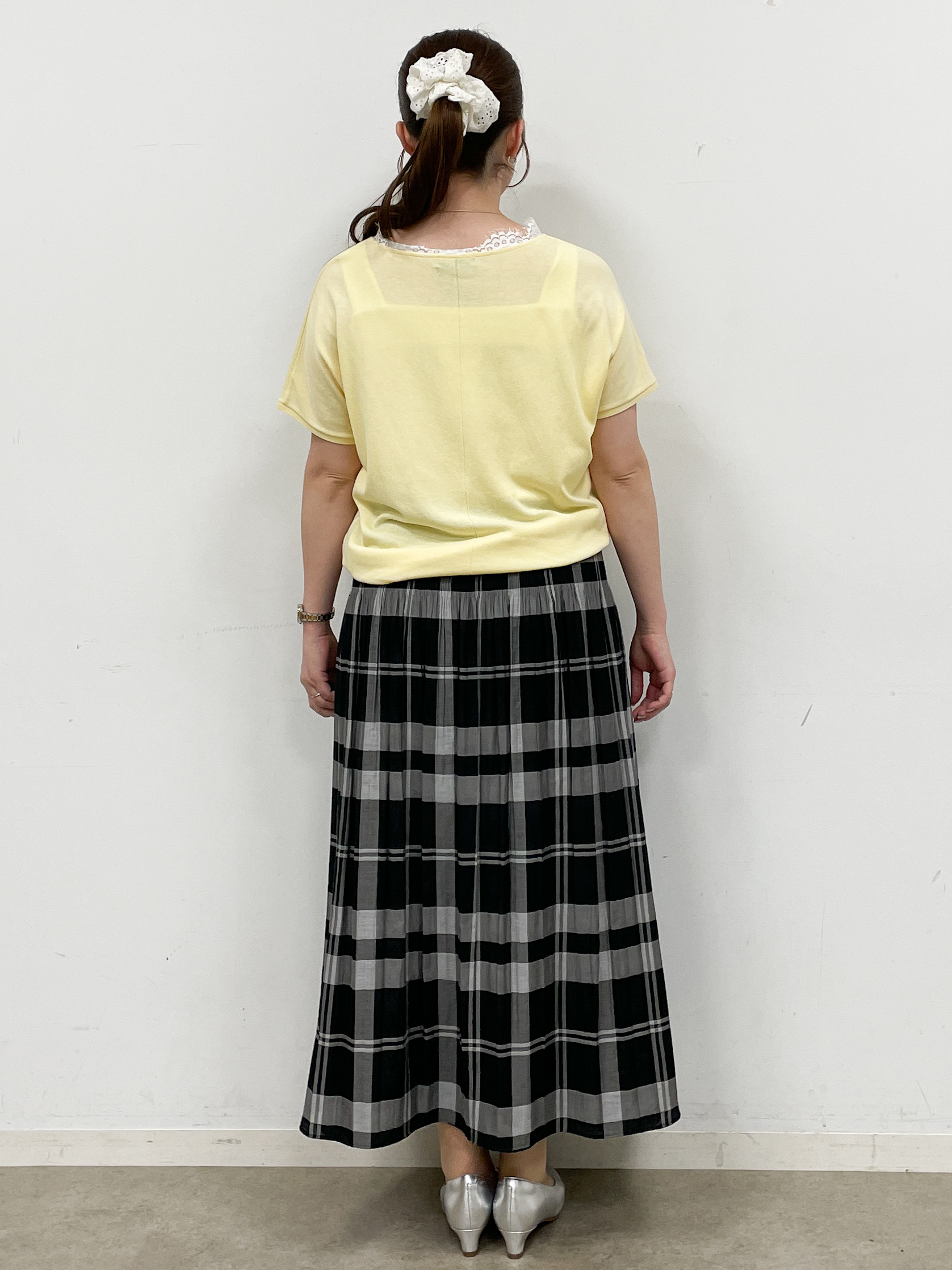 mikikoさんの「Reflect｜【リバーシブル／セットアップ／手洗い可】チェック柄フレアスカート」を使ったコーディネート