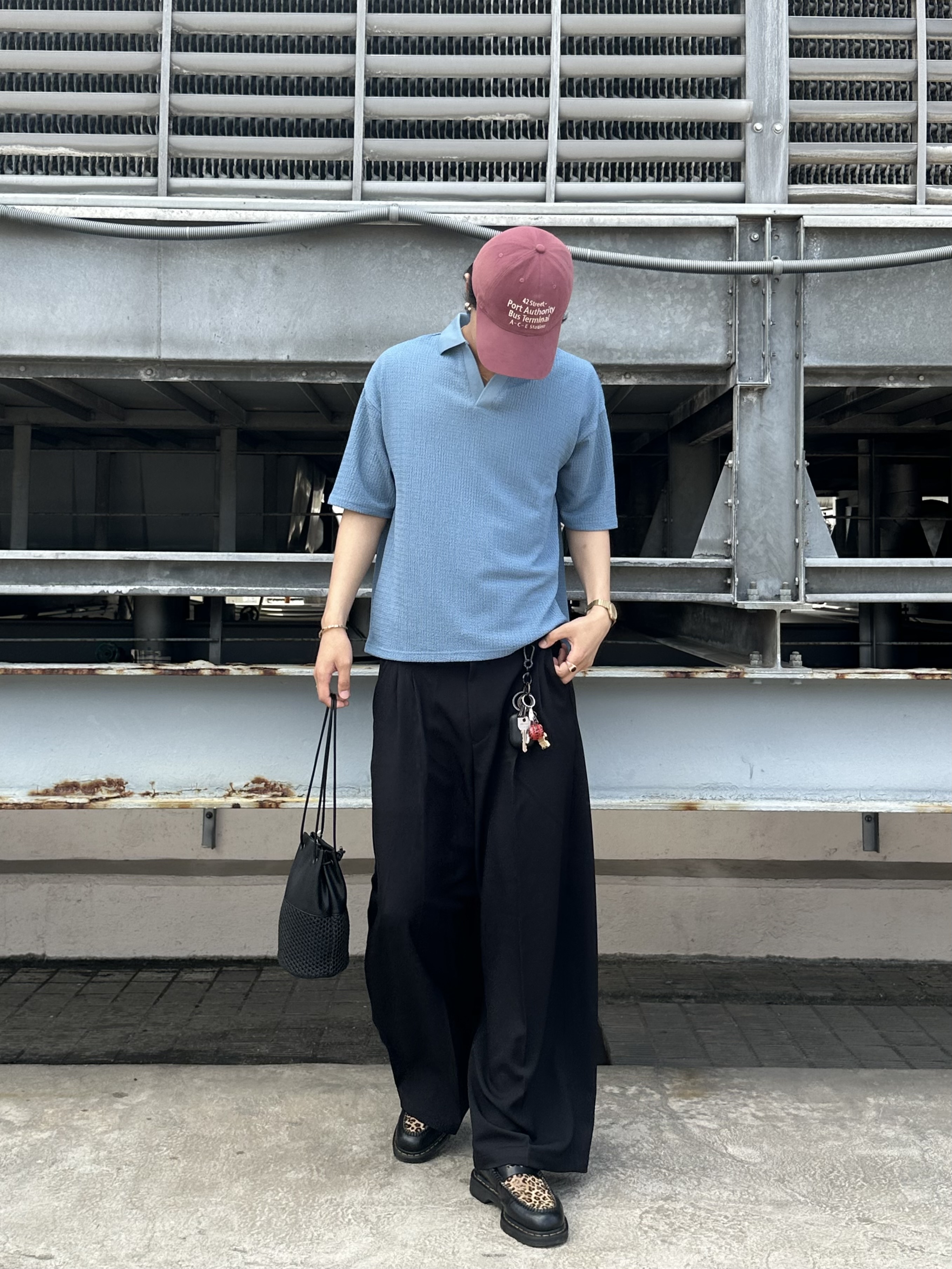 KOHEIさんの「tk.TAKEO KIKUCHI｜【ソフトタッチ】ルーズスキッパーポロシャツ/ソフト肌触り/オーバーサイズ/ルーズ/ドロップショルダー」を使ったコーディネート