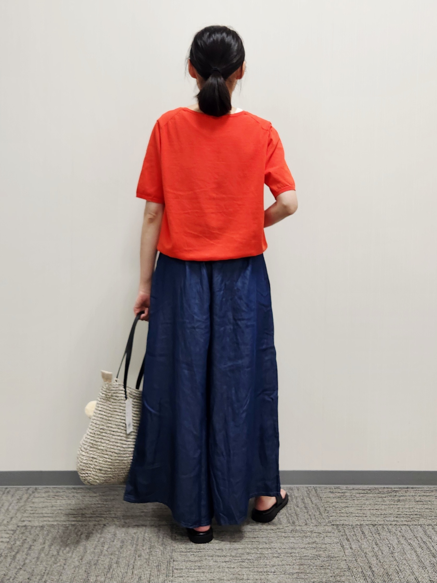 naraさんの「Dessin｜【9色展開/接触冷感/UVカット】ドライタッチサマーニットT」を使ったコーディネート