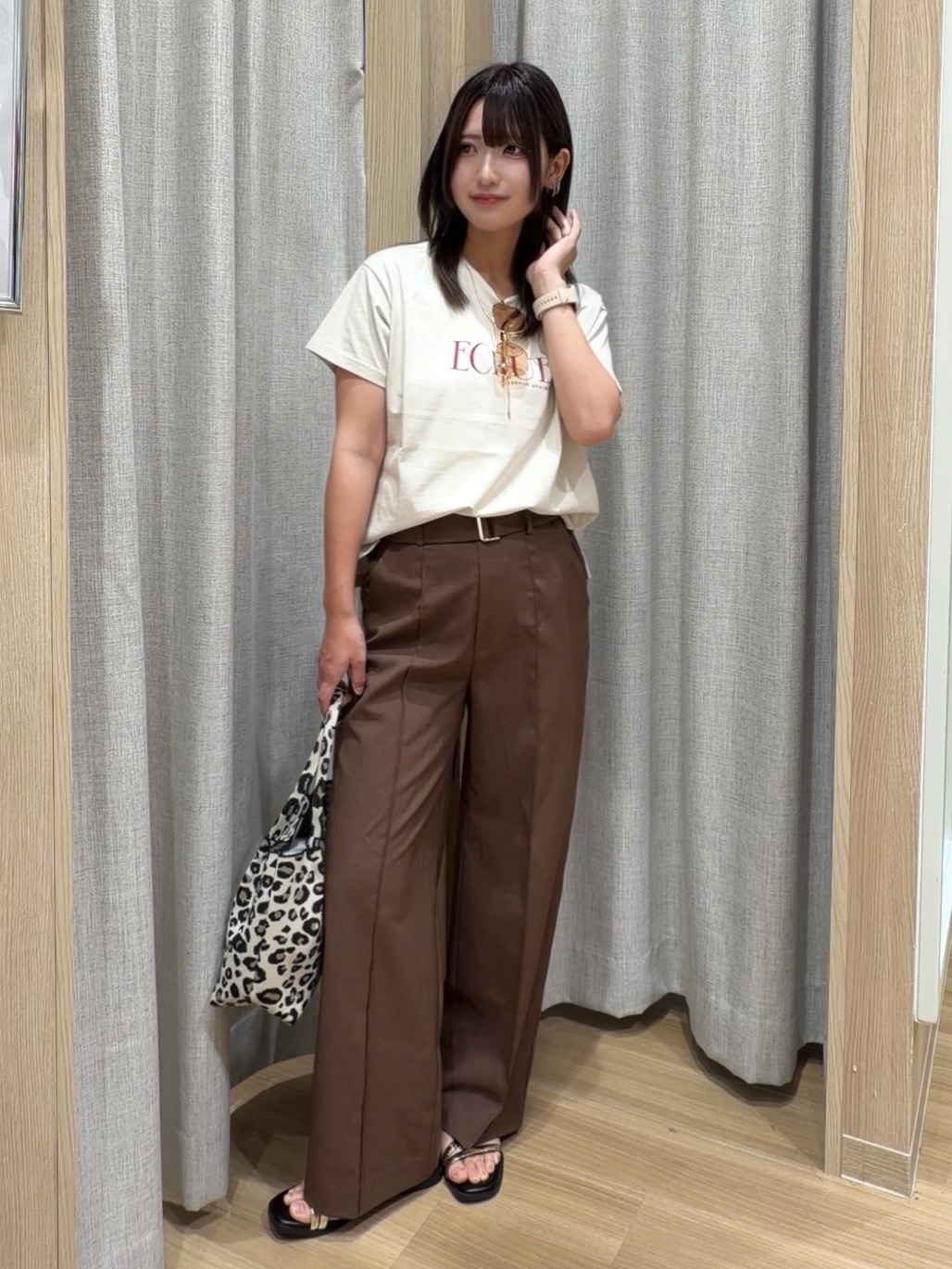 Fumikaさんの「grove｜【遮熱／吸水速乾／接触冷感／UVカット】ベーシックロゴTシャツ」を使ったコーディネート