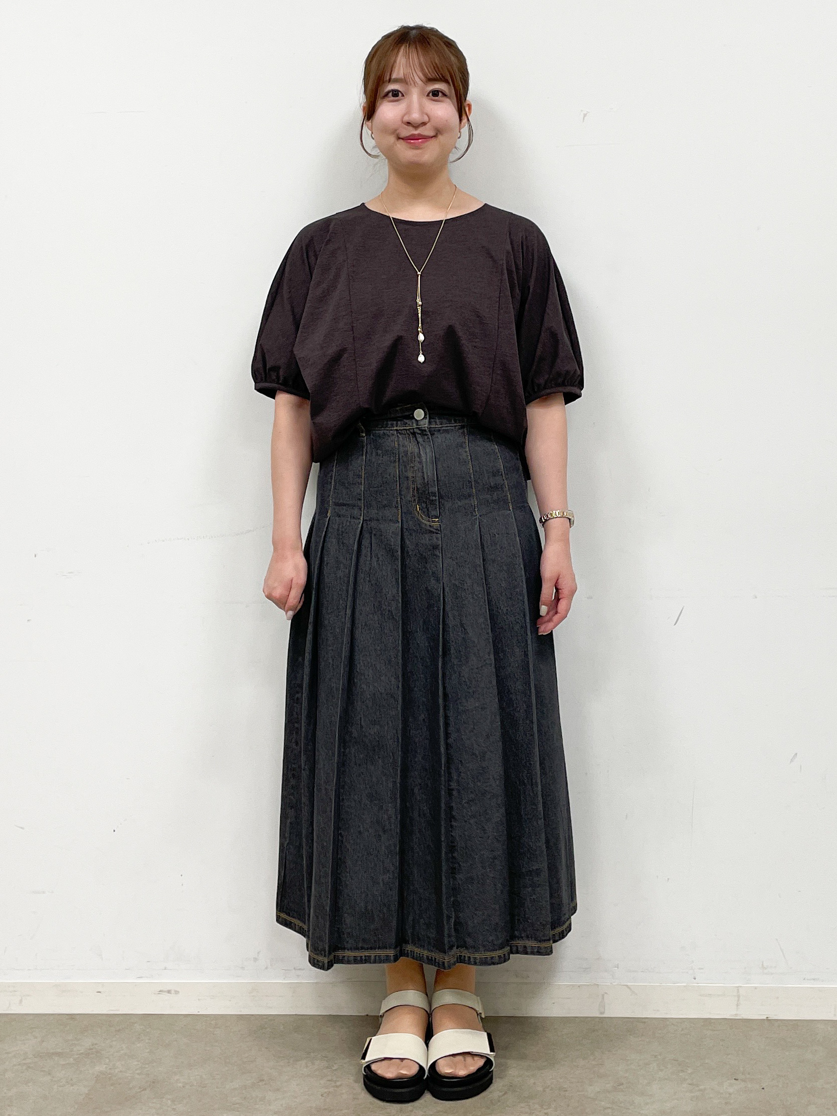 mikikoさんの「Reflect｜【UVカット／接触冷感／吸水速乾】ギャザースリーブカットソー」を使ったコーディネート