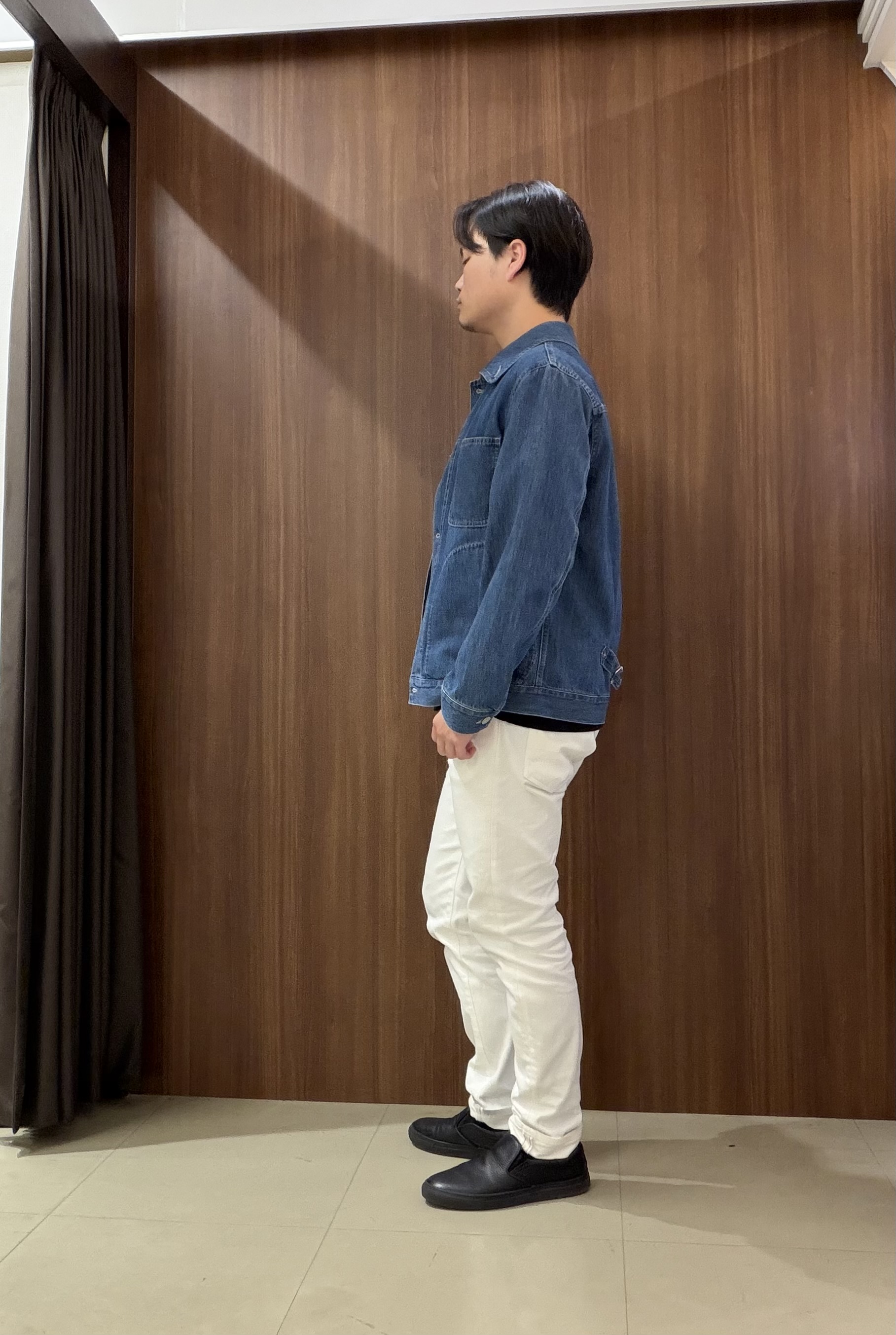中村さんの「TAKEO KIKUCHI｜【接触冷感】アイスクリアコットン Tシャツ」を使ったコーディネート