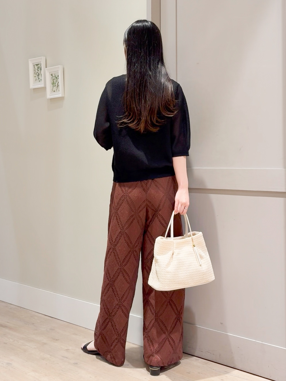 Mayuさんの「grove｜【貴島明日香さん着用・洗える】透けない、大人のメッシュカーディガン」を使ったコーディネート