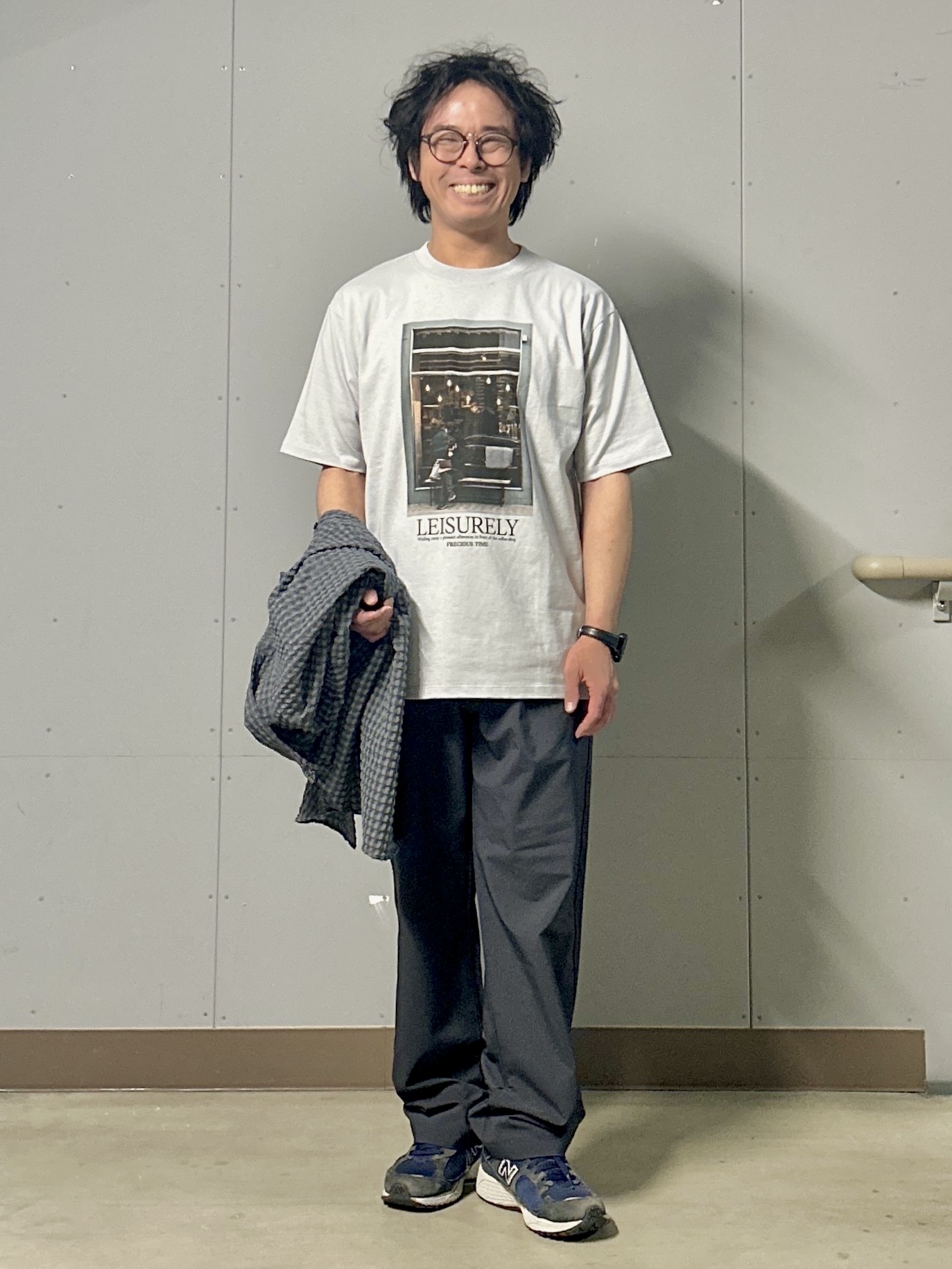 KENJI Iさんの「THE SHOP TK｜サッカー ギンガムチェック 半袖シャツ 洗濯機OK」を使ったコーディネート