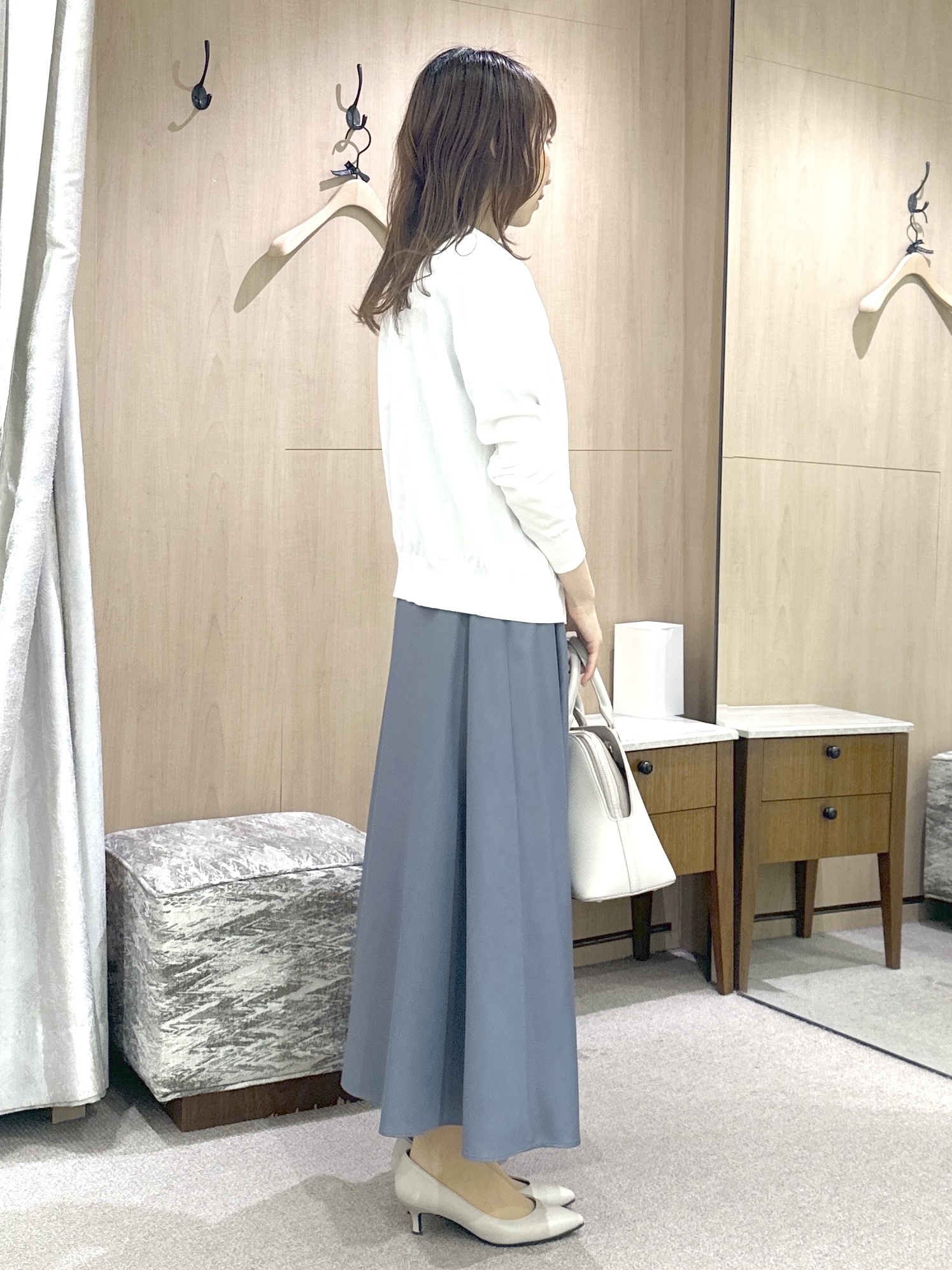Miwaさんの「UNTITLED｜【9色展開/アンサンブル可】コットンクルーネックカーディガン」を使ったコーディネート