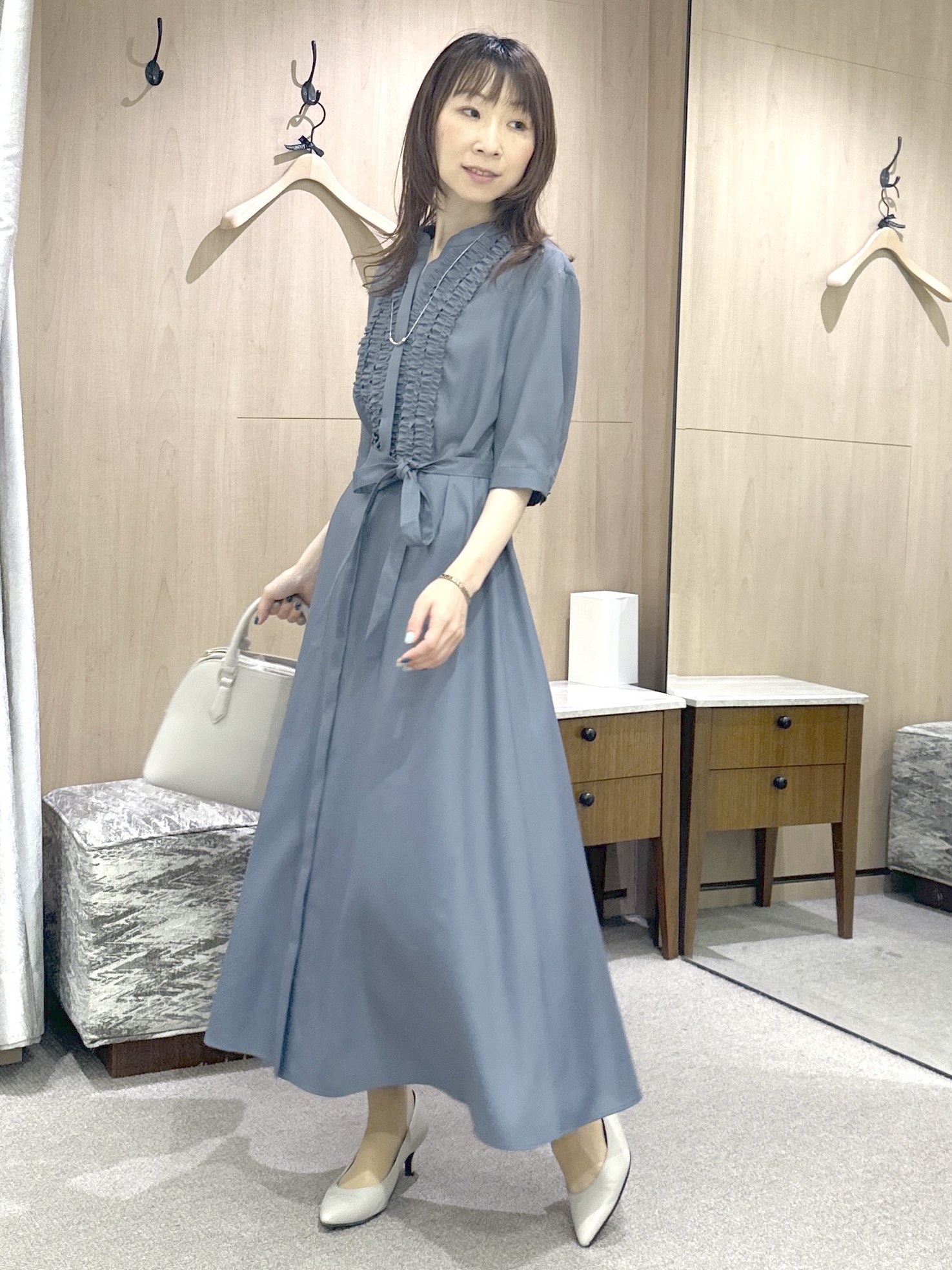 Miwaさんの「UNTITLED｜【9色展開/アンサンブル可】コットンクルーネックカーディガン」を使ったコーディネート