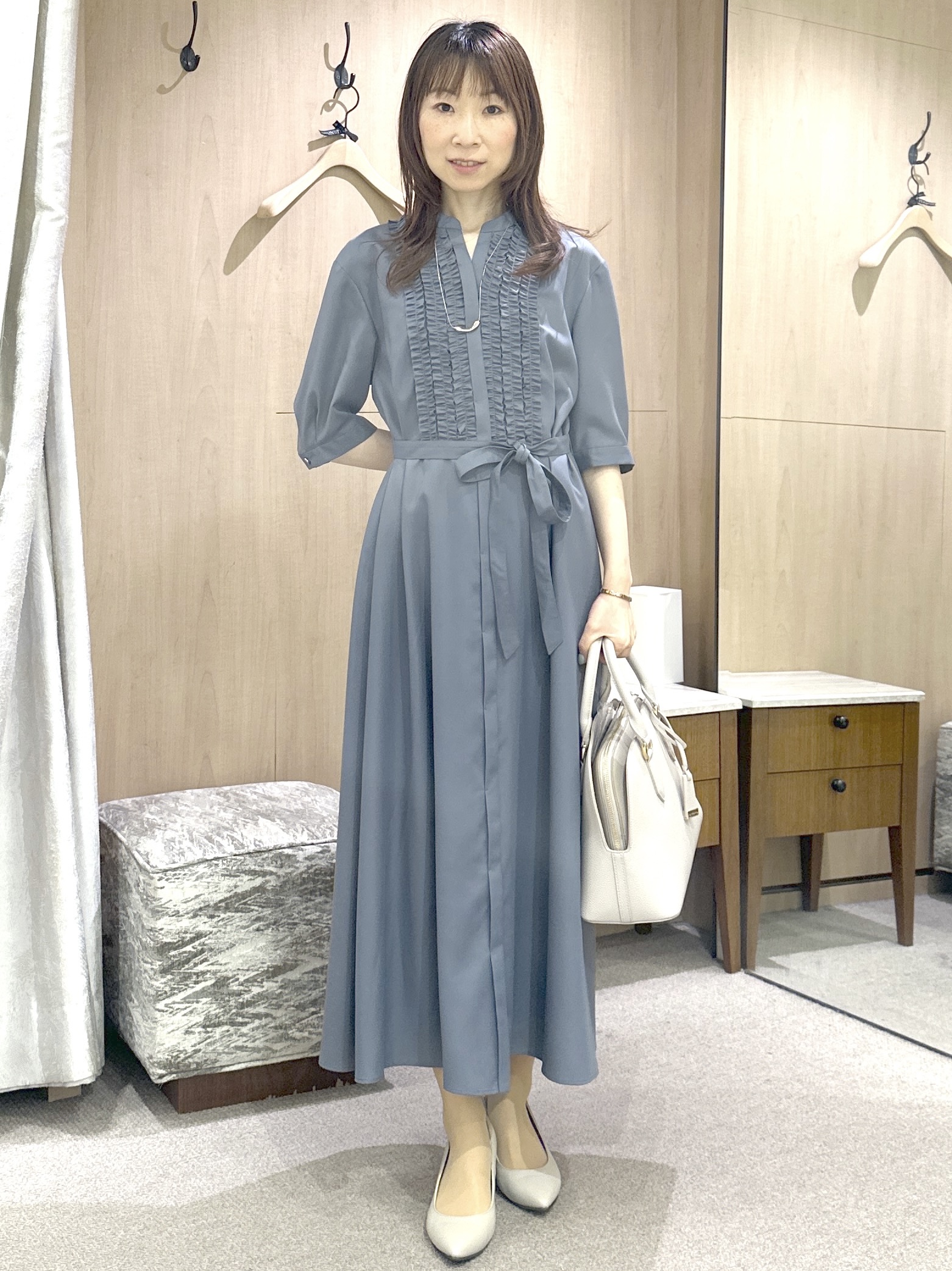 Miwaさんの「UNTITLED｜【9色展開/アンサンブル可】コットンクルーネックカーディガン」を使ったコーディネート