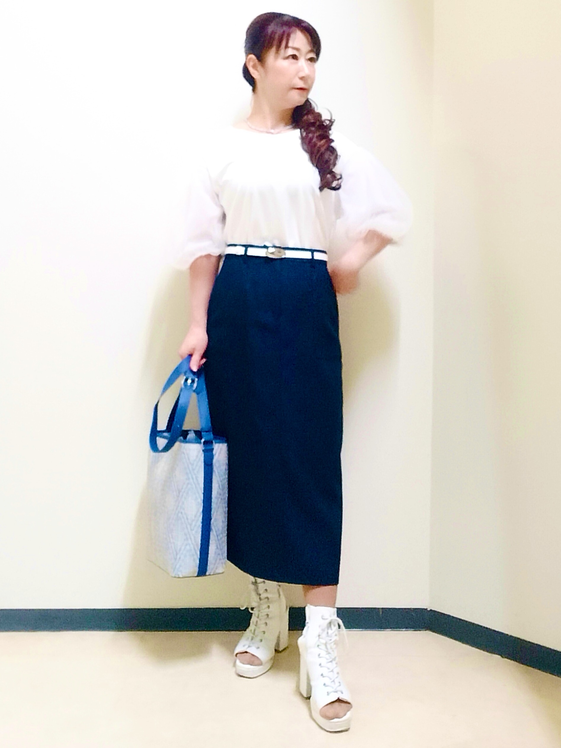 花さんの「Reflect｜【UVカット／接触冷感／吸水速乾】チュールスリーブプルオーバー」を使ったコーディネート