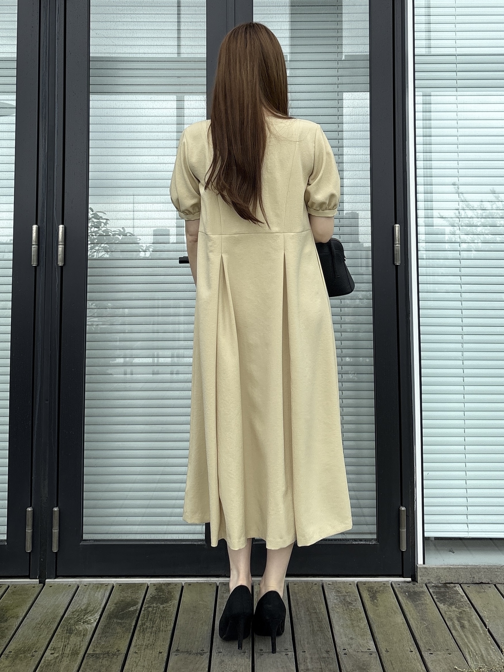 sayaさんの「COUP DE CHANCE｜【手洗い可／日本製】サックワンピース」を使ったコーディネート