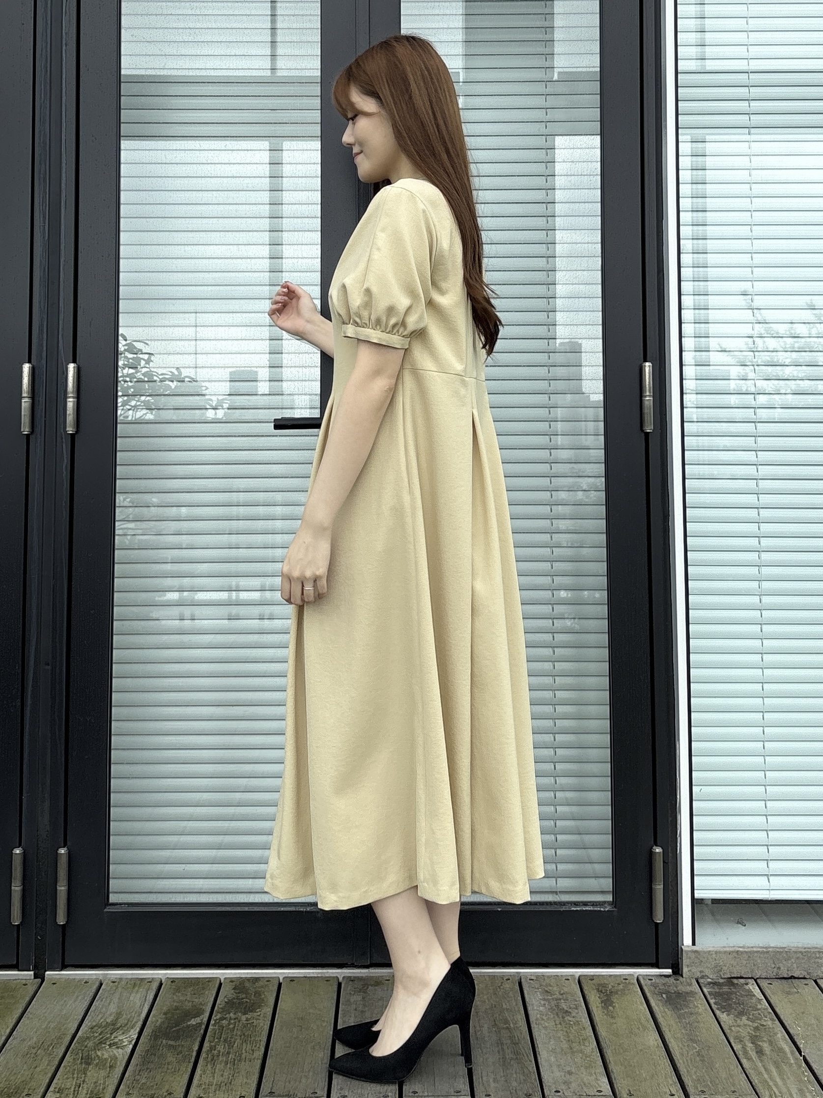 sayaさんの「COUP DE CHANCE｜【手洗い可／日本製】サックワンピース」を使ったコーディネート