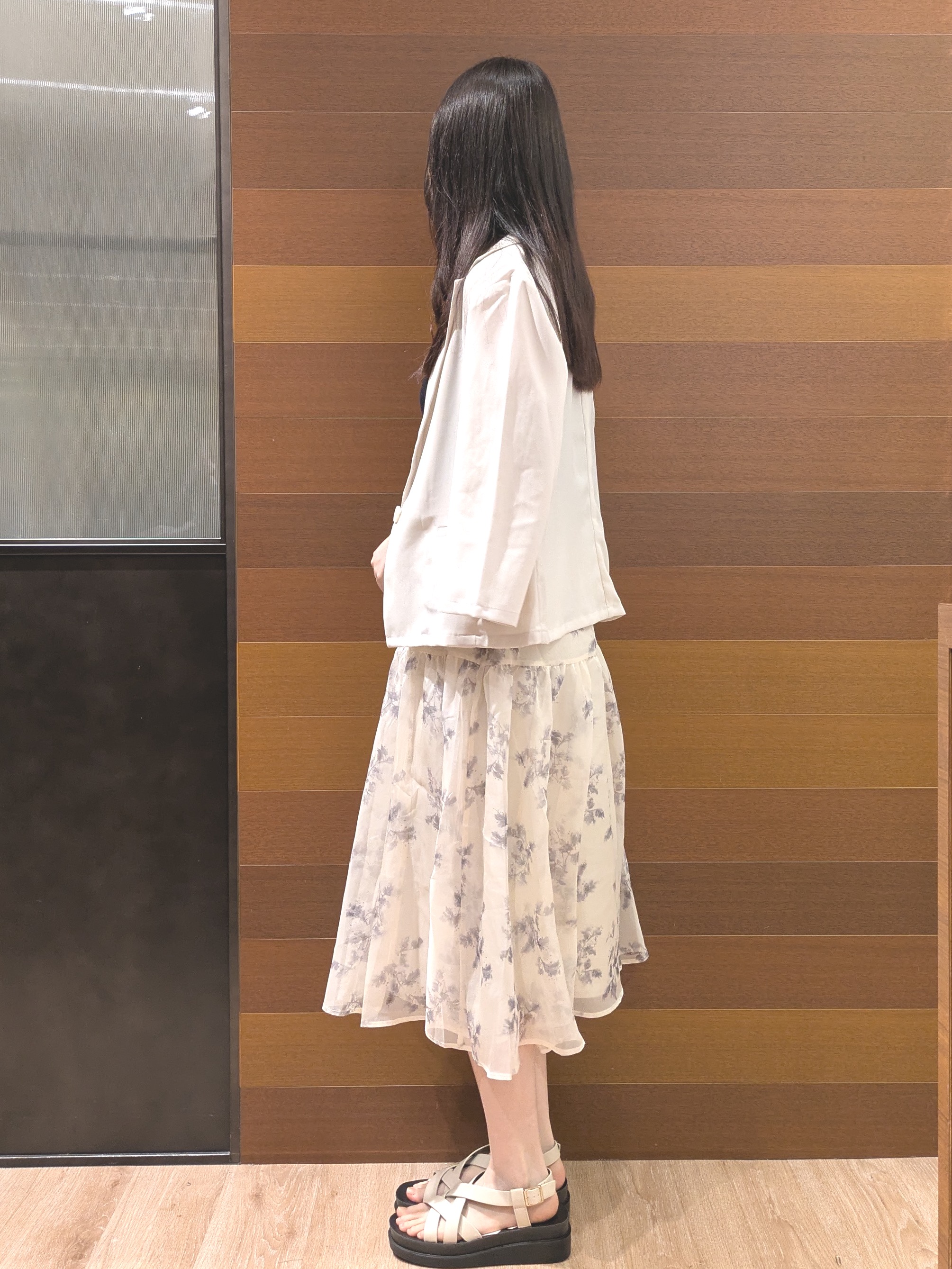 hinaさんの「OPAQUE.CLIP｜【接触冷感／防シワ】ひんやり7分袖テーラードジャケット《洗濯機OK》」を使ったコーディネート