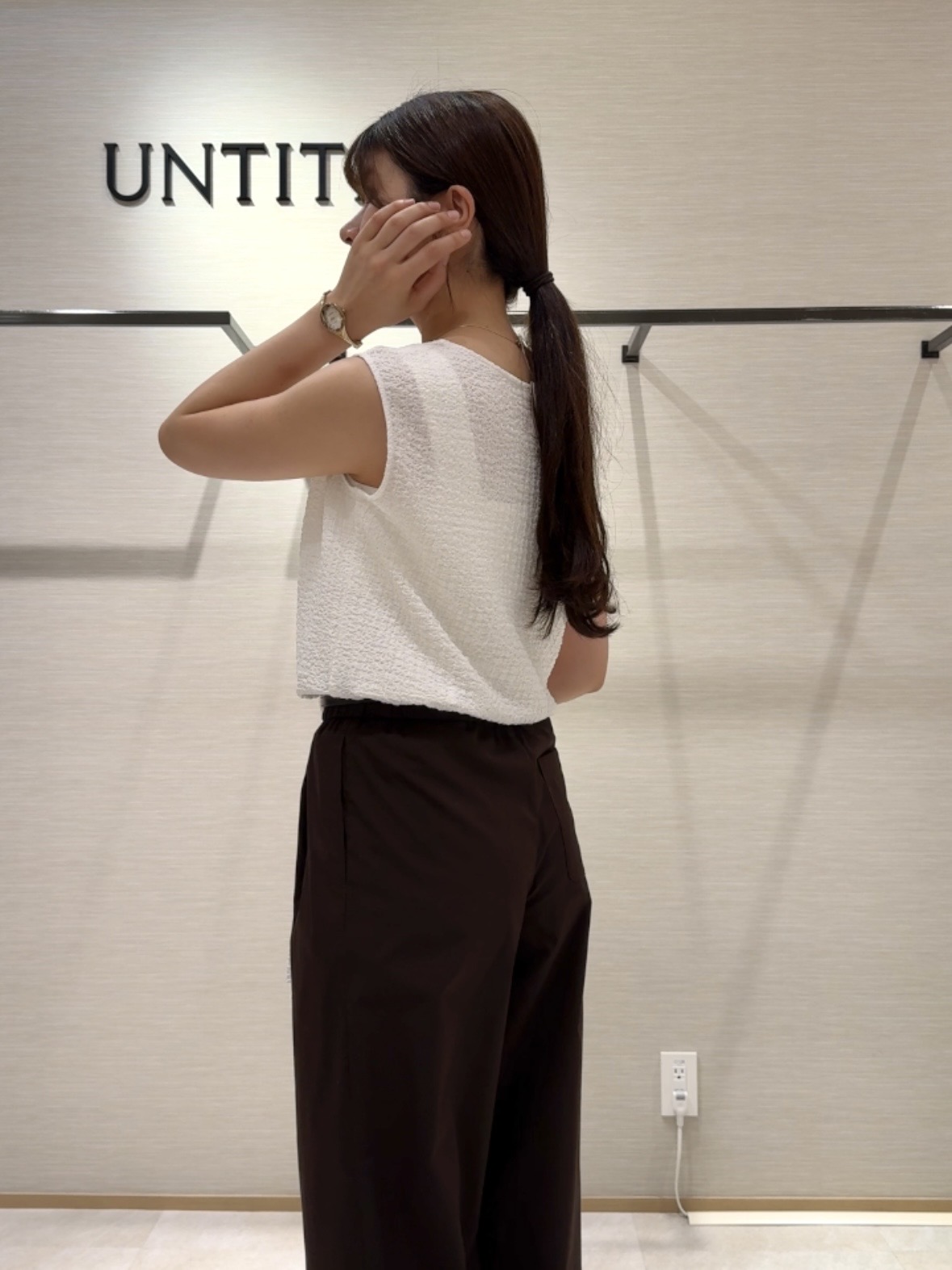 nanaさんの「UNTITLED｜【アンサンブル可】ポコポコカーディガン」を使ったコーディネート