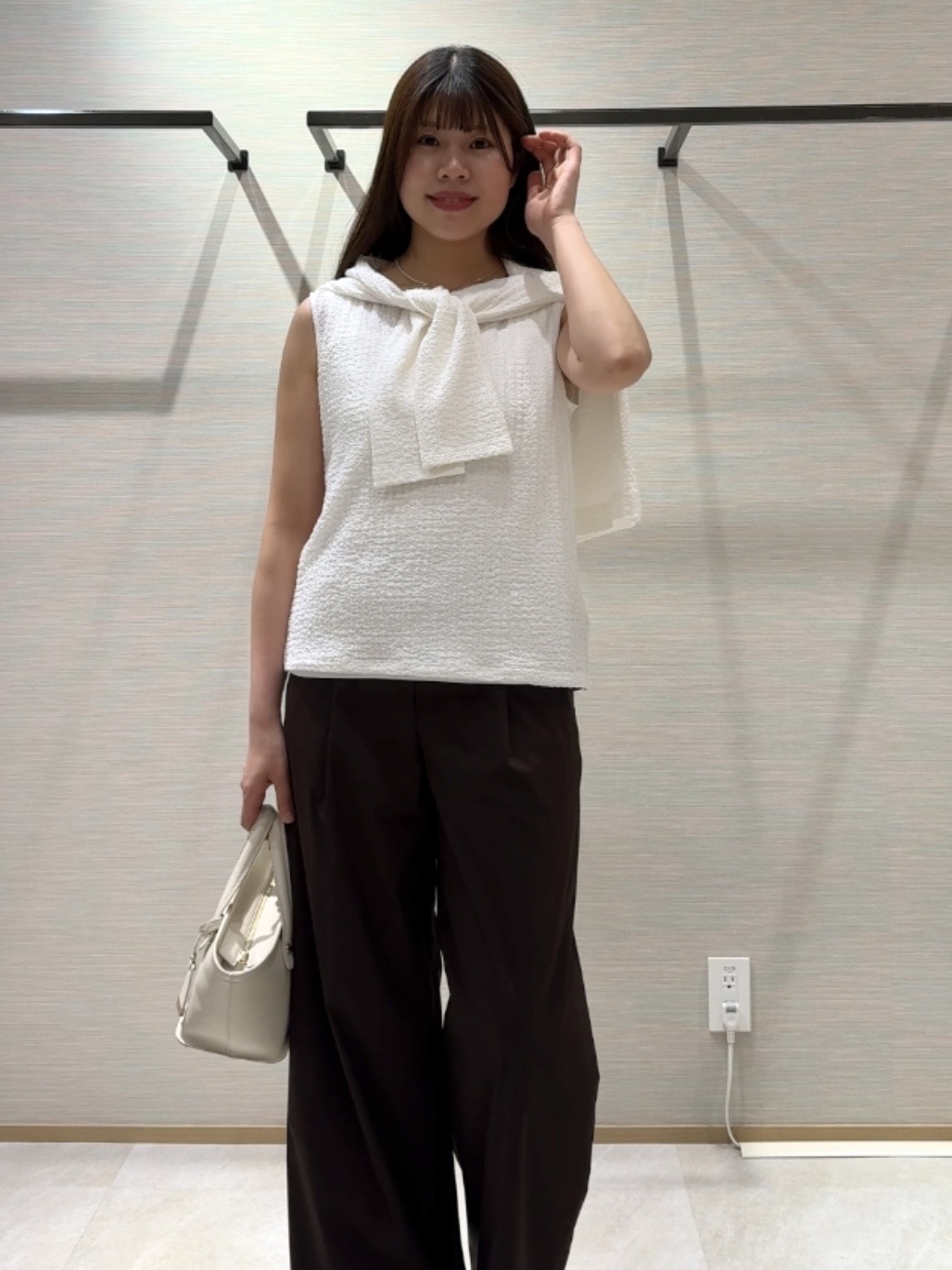 nanaさんの「UNTITLED｜【アンサンブル可】ポコポコカーディガン」を使ったコーディネート