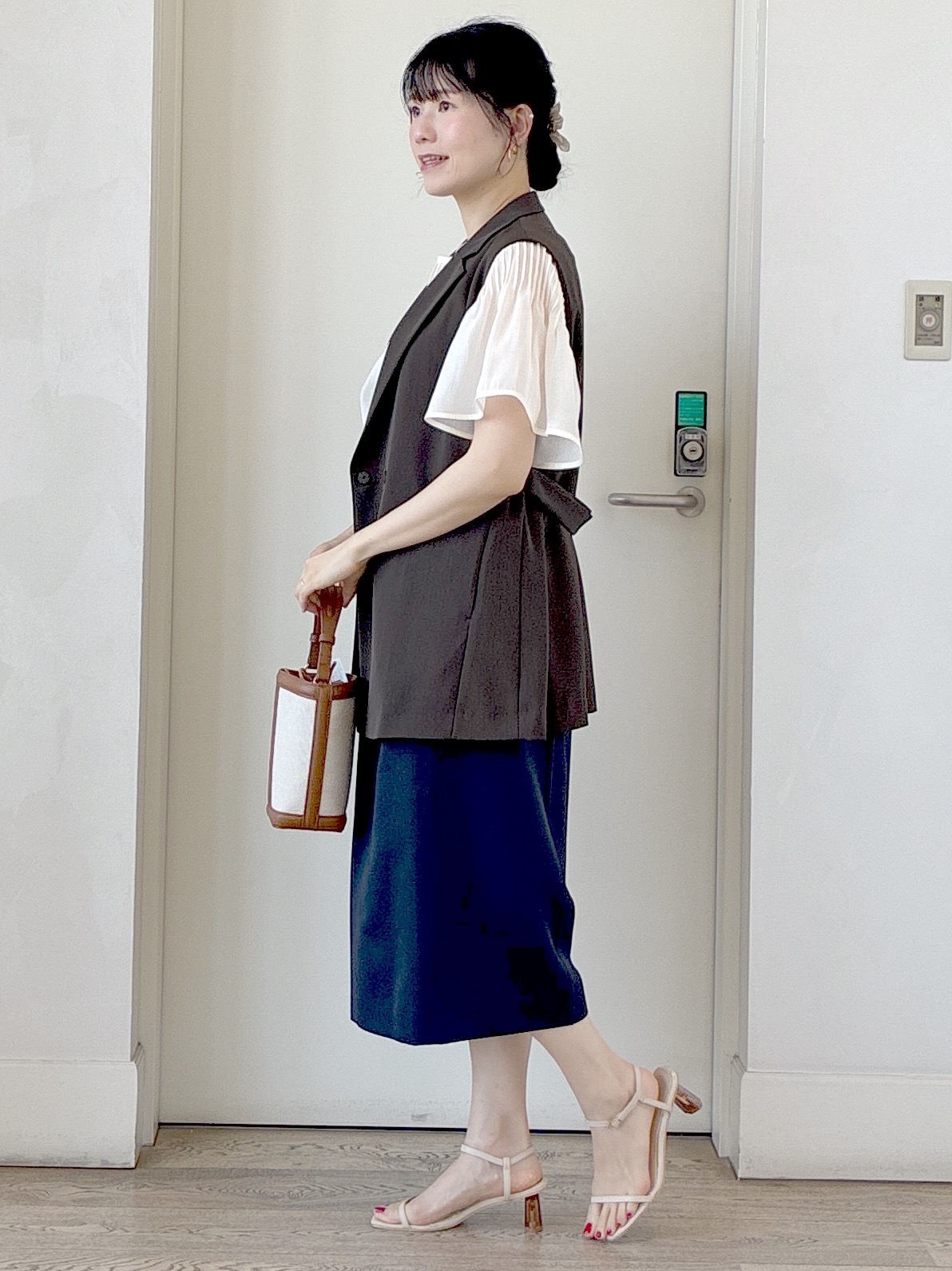  beni_gingerさんの「Reflect｜ピンタックデザインフレアスリーブブラウス」を使ったコーディネート