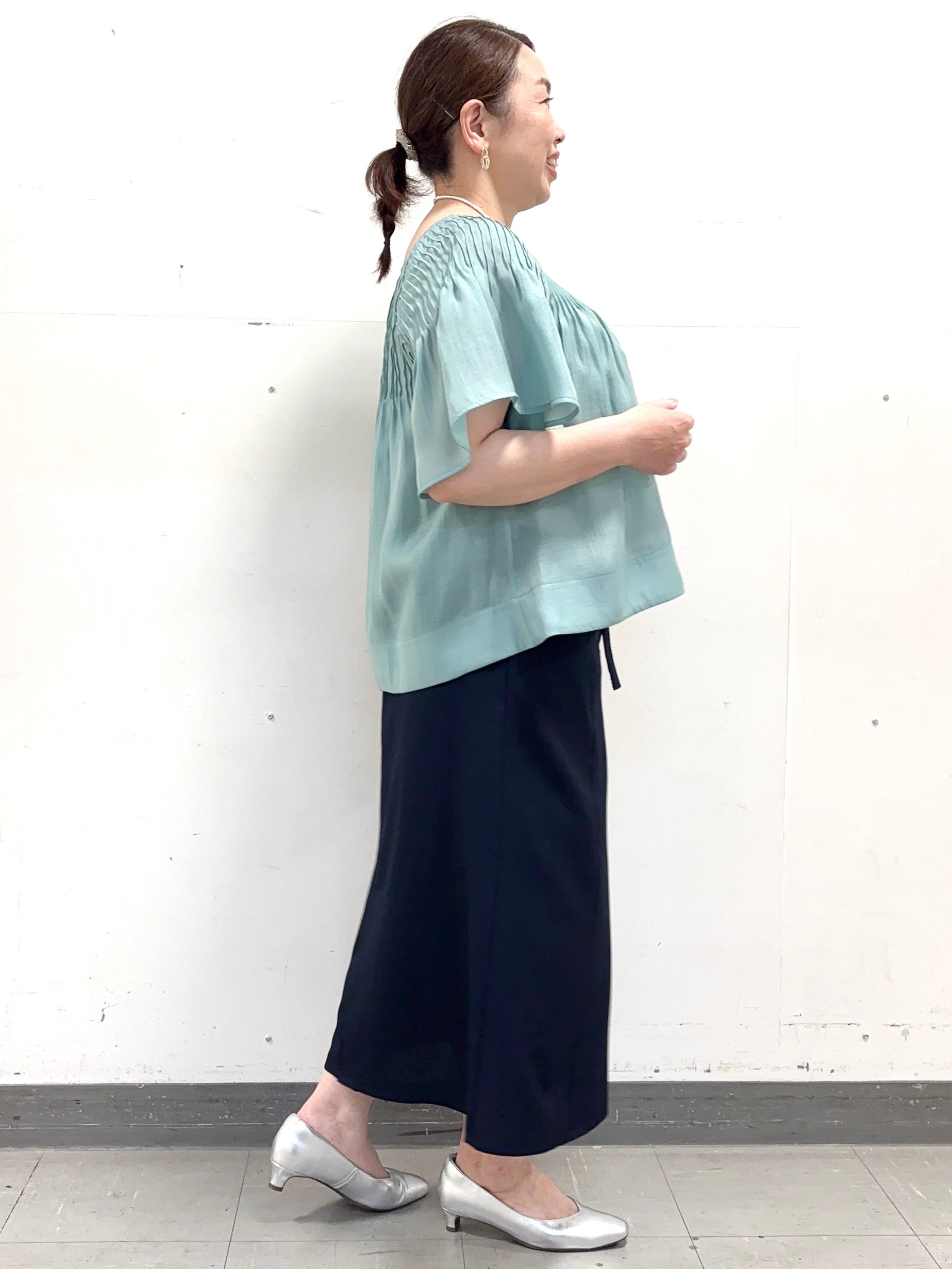 keiさんの「Reflect｜ピンタックデザインフレアスリーブブラウス」を使ったコーディネート