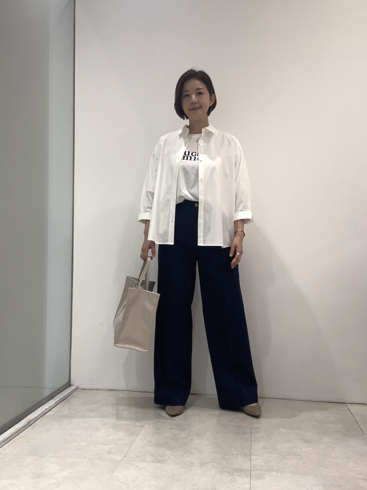 まどかさんの「UNTITLED｜【接触冷感/吸水速乾/UVカット】ドルマンスリーブシャツ」を使ったコーディネート