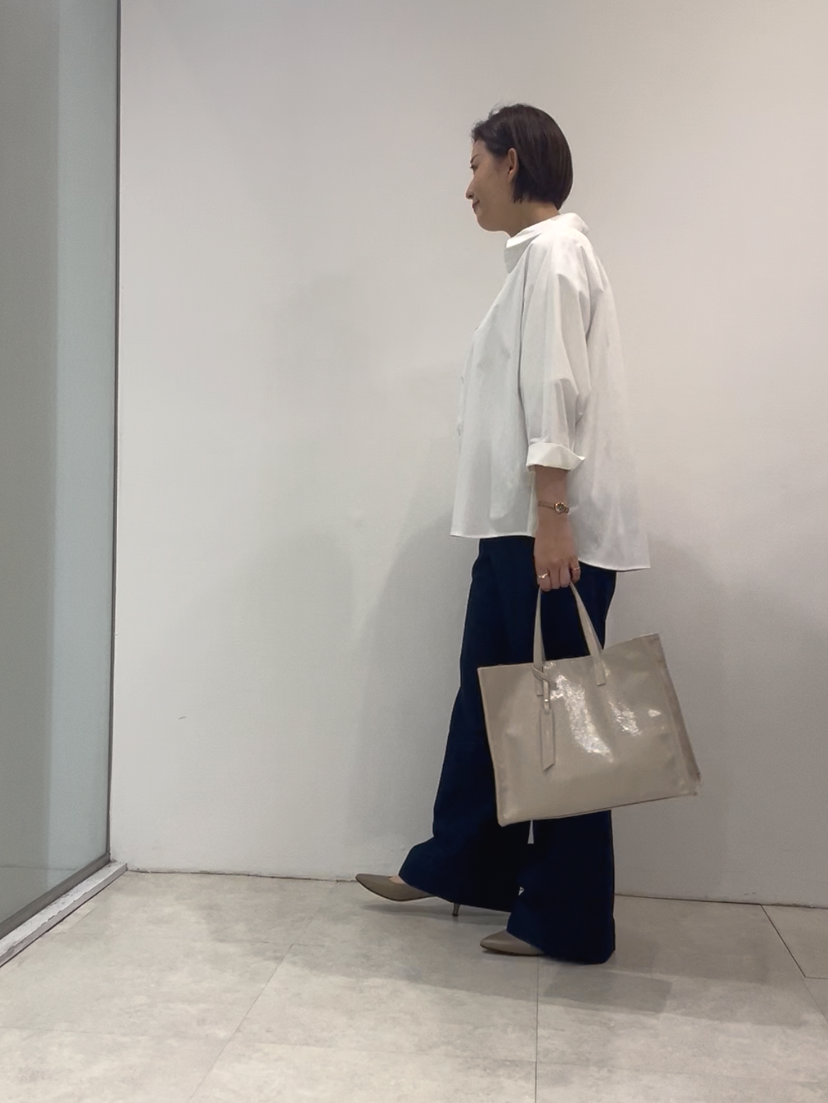 まどかさんの「UNTITLED｜【接触冷感/吸水速乾/UVカット】ドルマンスリーブシャツ」を使ったコーディネート