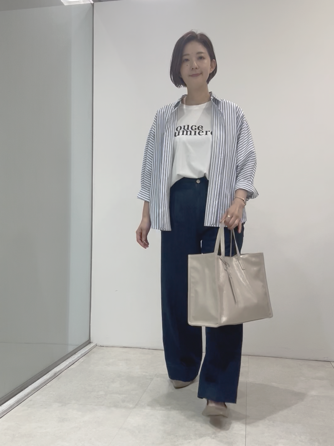 まどかさんの「UNTITLED｜【接触冷感/吸水速乾/UVカット】ドルマンスリーブシャツ」を使ったコーディネート