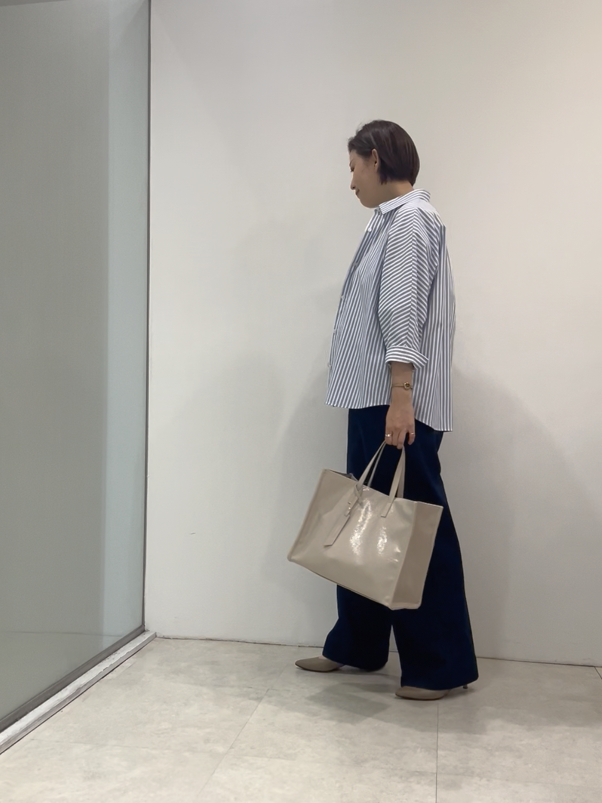 まどかさんの「UNTITLED｜【接触冷感/吸水速乾/UVカット】ドルマンスリーブシャツ」を使ったコーディネート