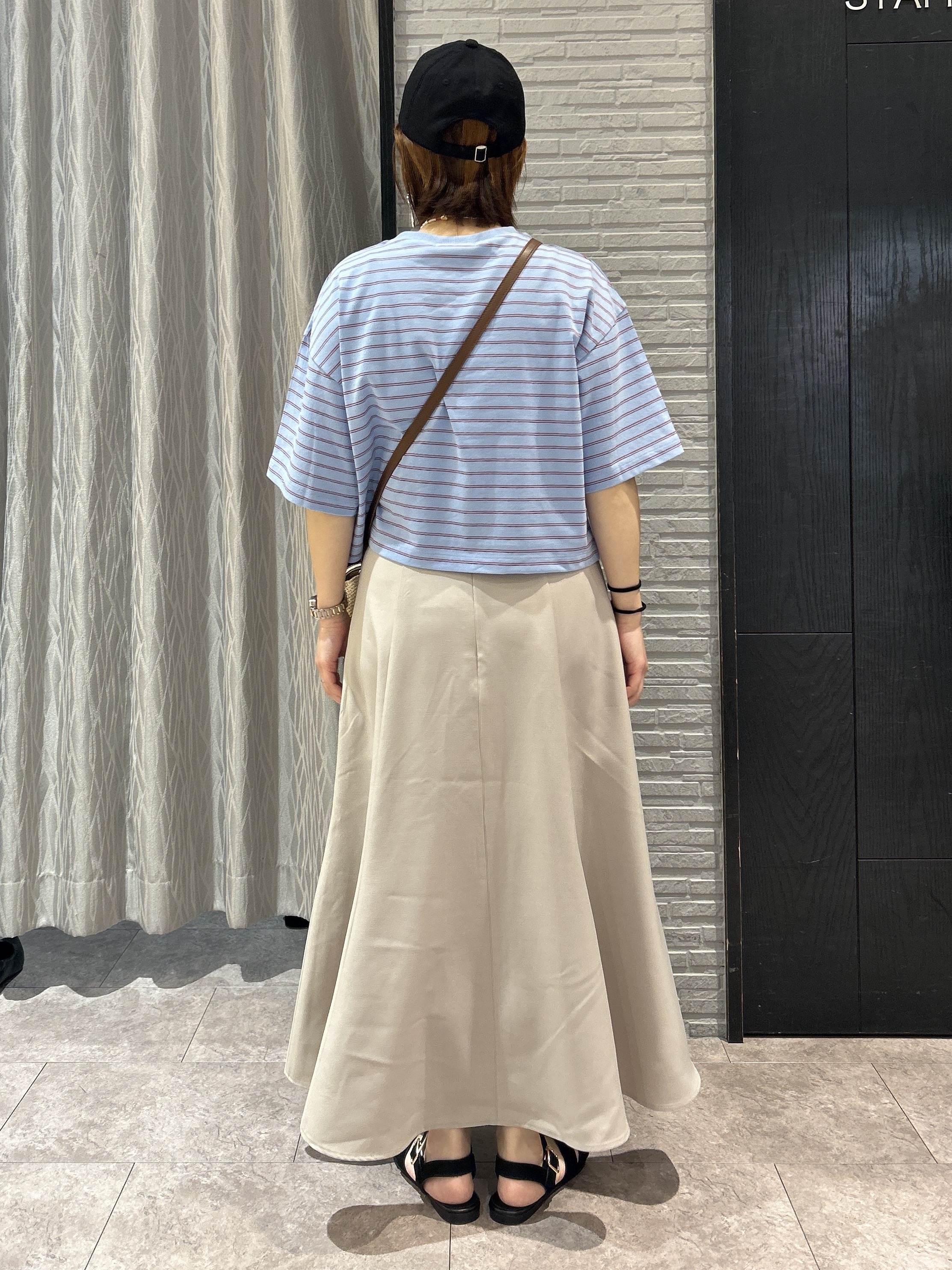 ga_riさんの「THE SHOP TK｜ワンポイント刺繍マルチボーダーTee」を使ったコーディネート