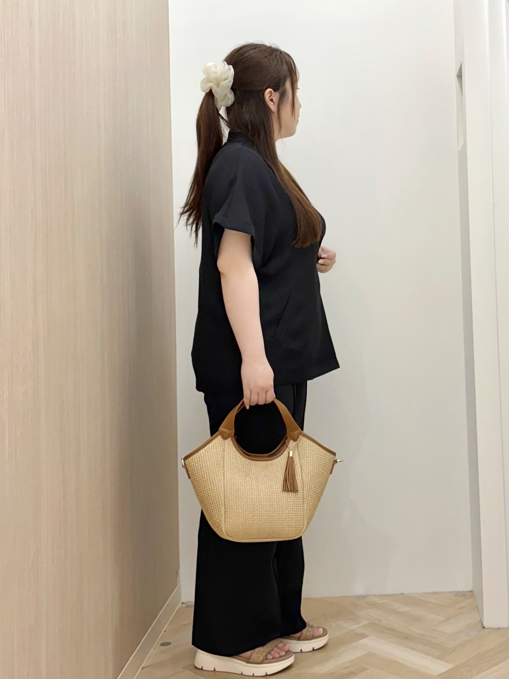 akariさんの「grove｜【洗濯機OK・ひんやり/SETUP可】シワになりにくいハーフスリーブジャケット」を使ったコーディネート