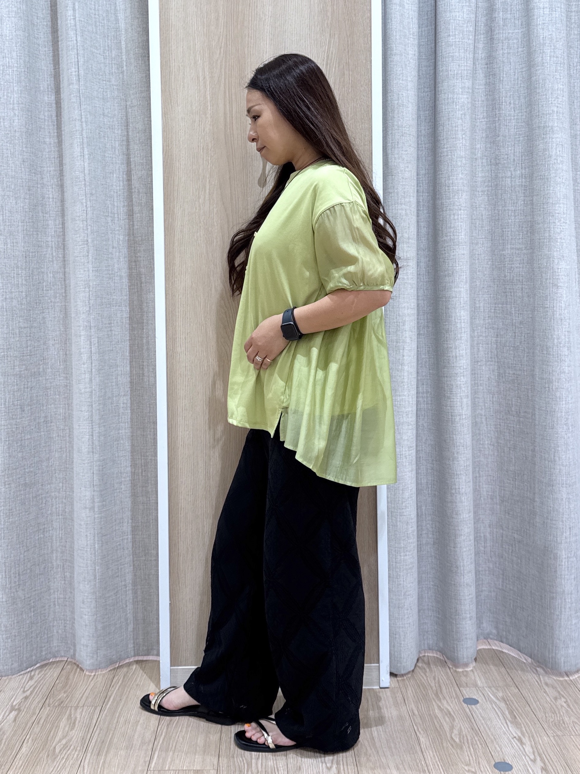 sachiさんの「grove｜【貴島明日香さん着用/UVカット】体型カバー叶う、バックプリーツTシャツ」を使ったコーディネート