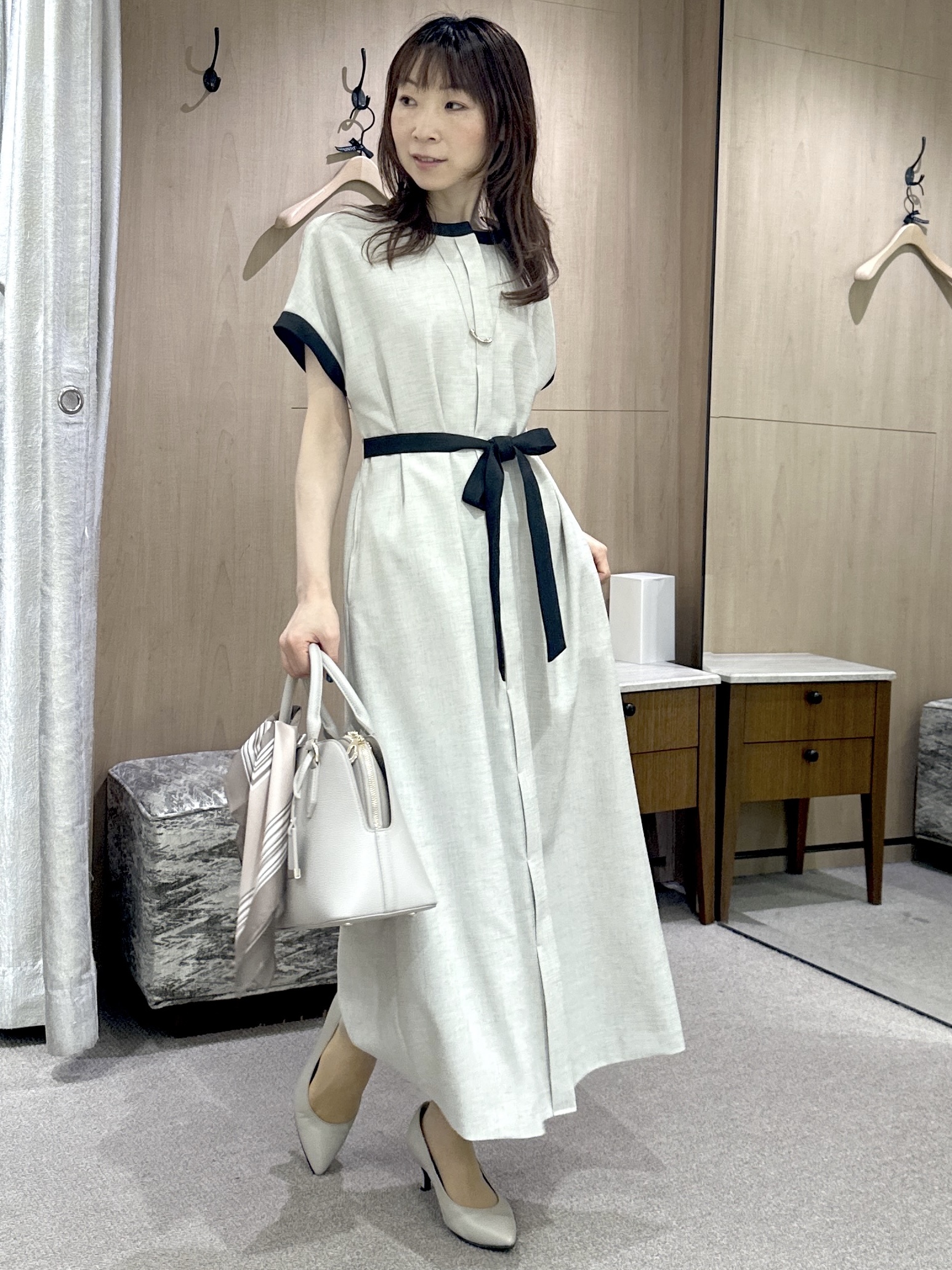 Miwaさんの「UNTITLED｜【アンサンブル可】ラメ混クルーネックカーディガン」を使ったコーディネート