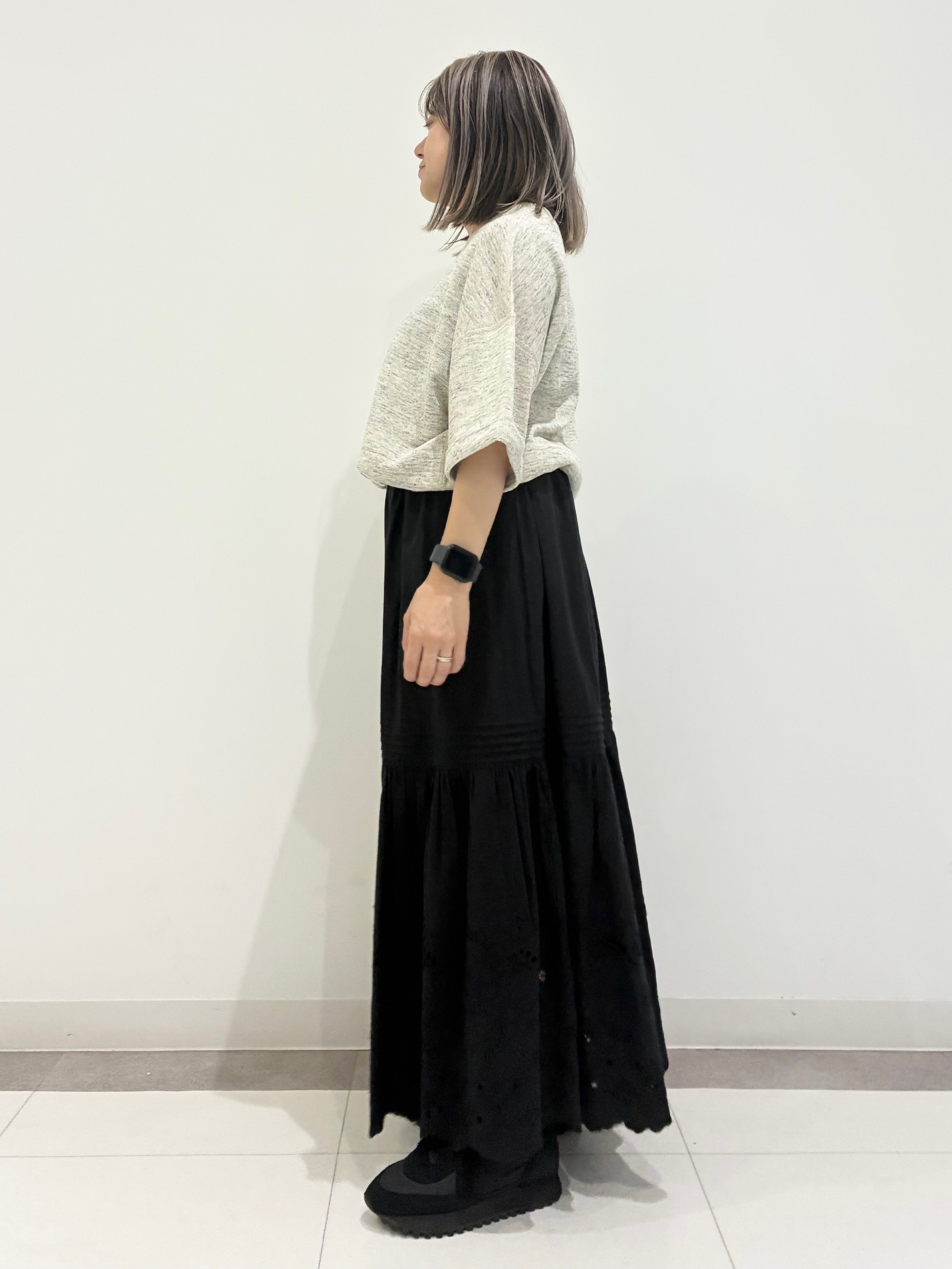 Reecoさんの「DRESSTERIOR｜【ウォッシャブル/セットアップ可】リネン混裏毛ドロストプルオーバー」を使ったコーディネート
