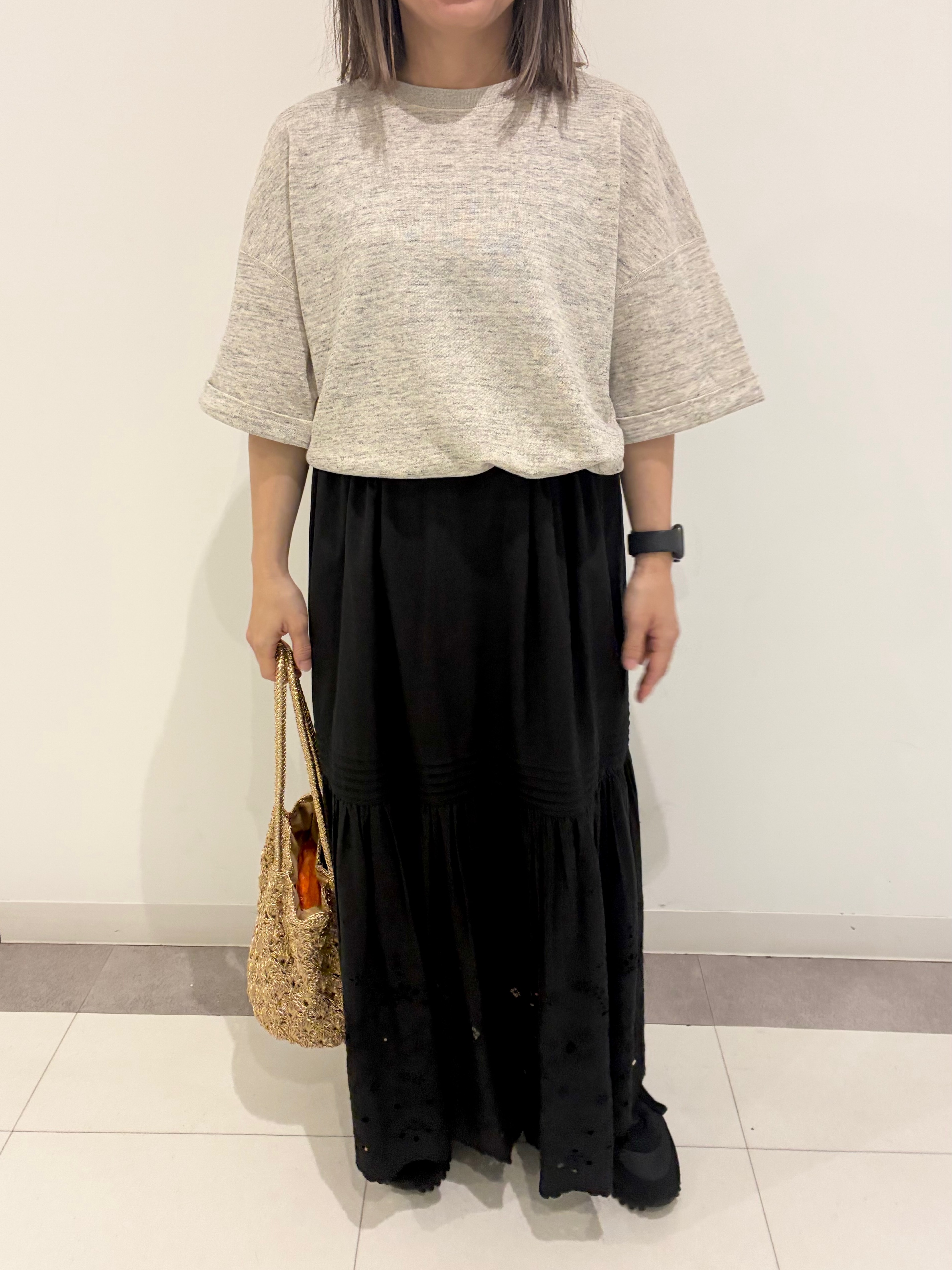 Reecoさんの「DRESSTERIOR｜【ウォッシャブル/セットアップ可】リネン混裏毛ドロストプルオーバー」を使ったコーディネート