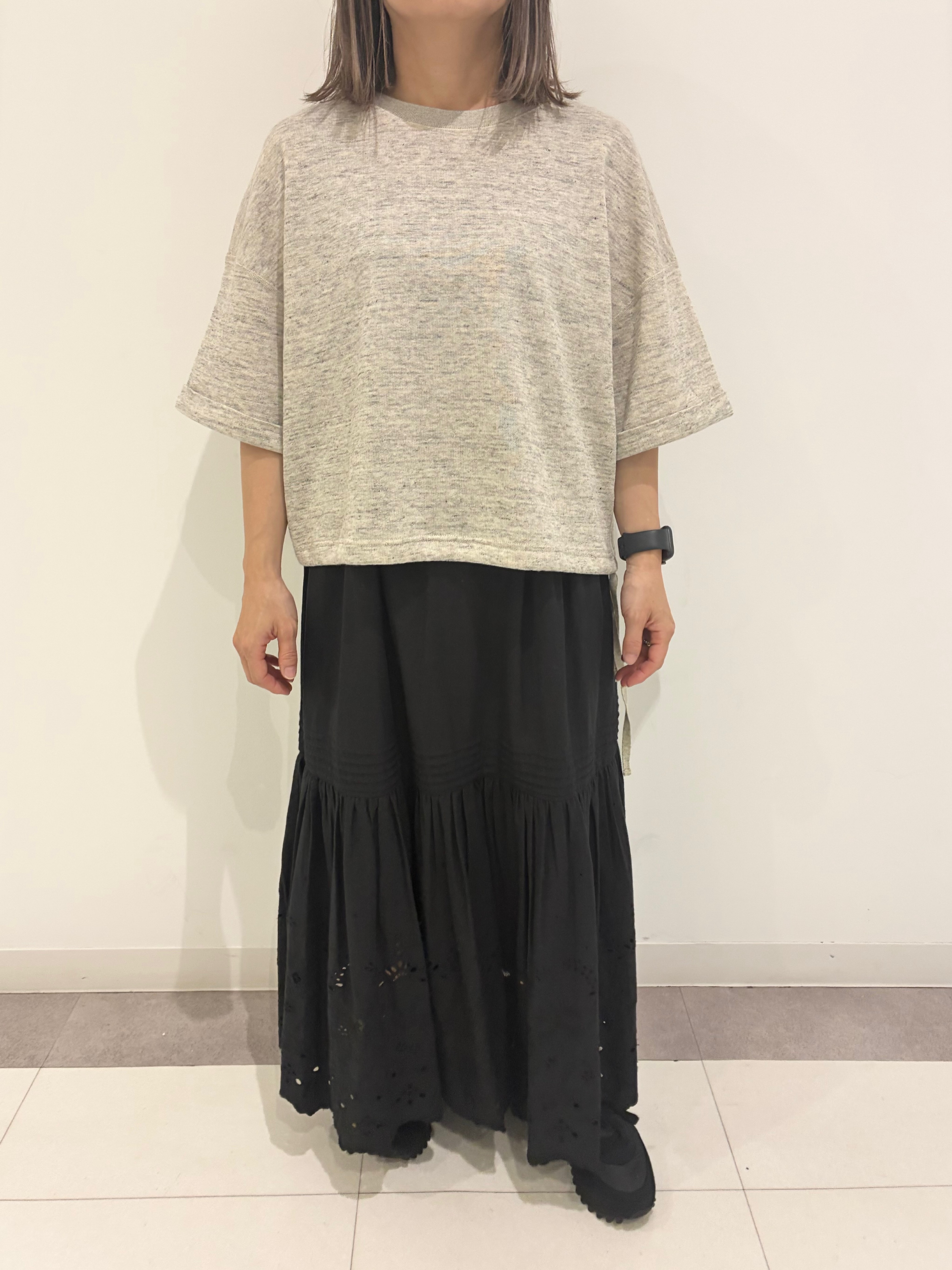 Reecoさんの「DRESSTERIOR｜【ウォッシャブル/セットアップ可】リネン混裏毛ドロストプルオーバー」を使ったコーディネート