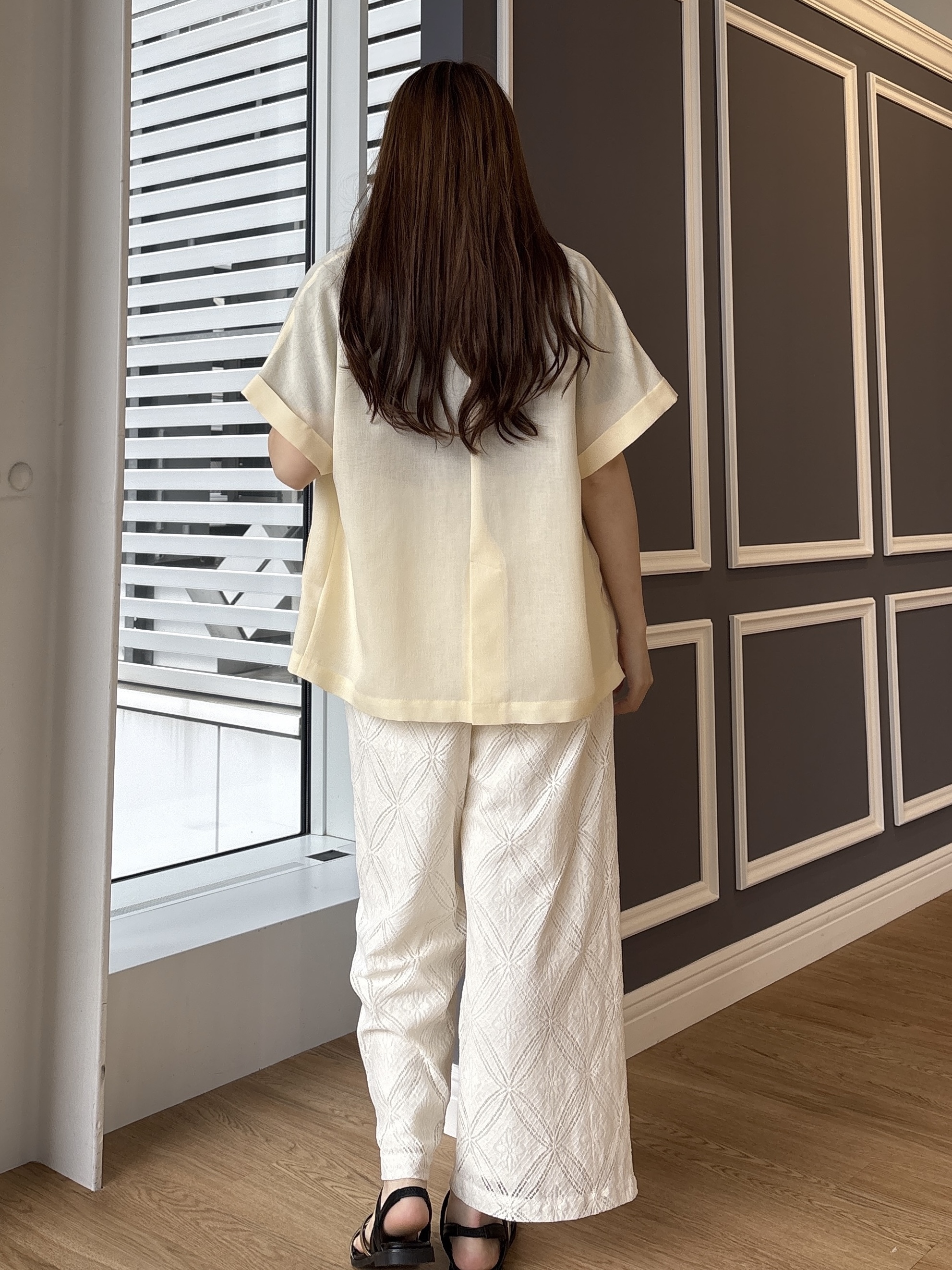 sayaさんの「grove｜【洗濯機OK・ひんやり/SETUP可】シワになりにくいハーフスリーブジャケット」を使ったコーディネート