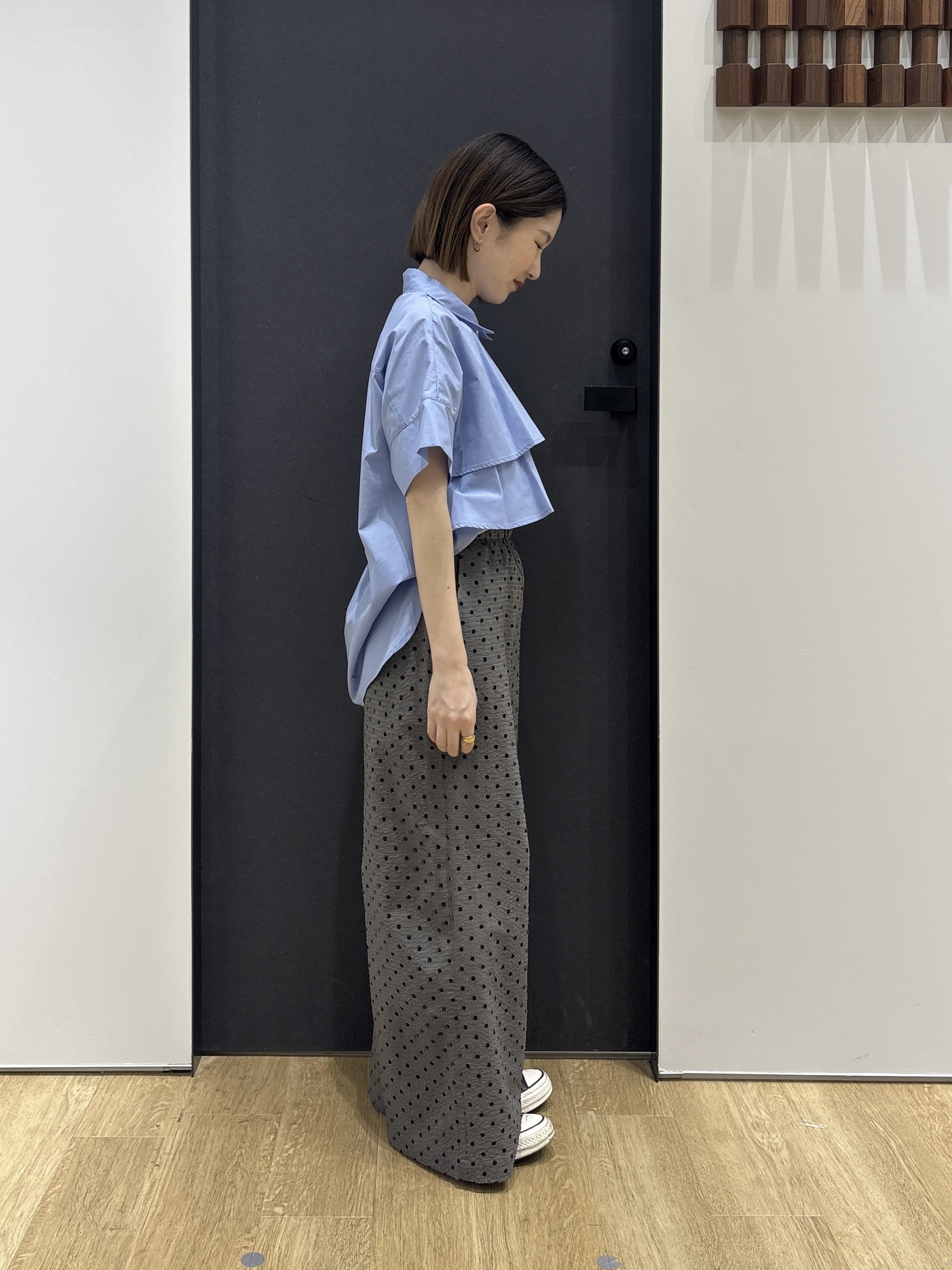 risaさんの「Dessin｜【マシンウォッシャブル】ダブルフリルブラウス」を使ったコーディネート
