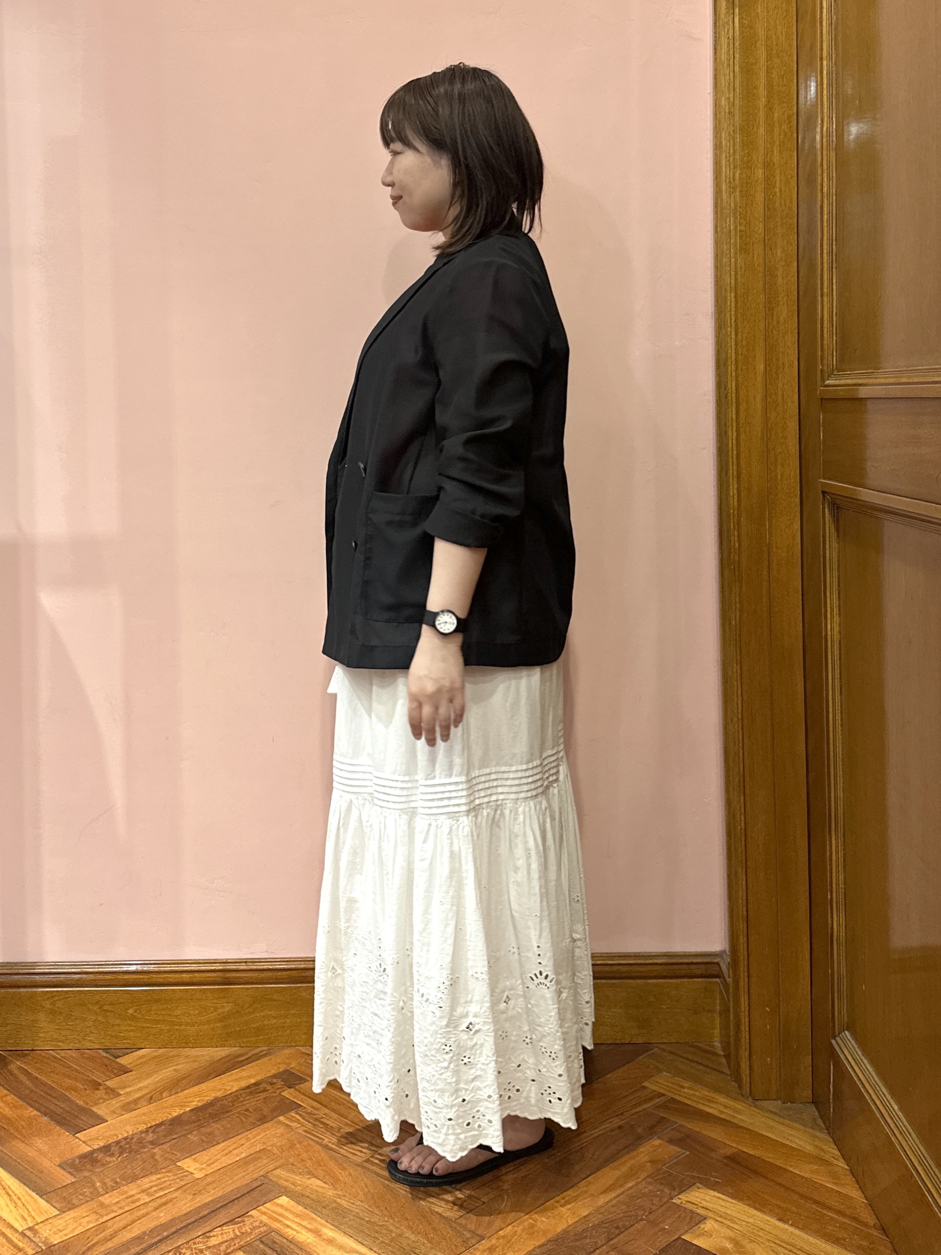 komatsuさんの「DRESSTERIOR｜【接触冷感/防シワ機能/ウォッシャブル】クールタッチ リネンブレンドシアージャケット」を使ったコーディネート