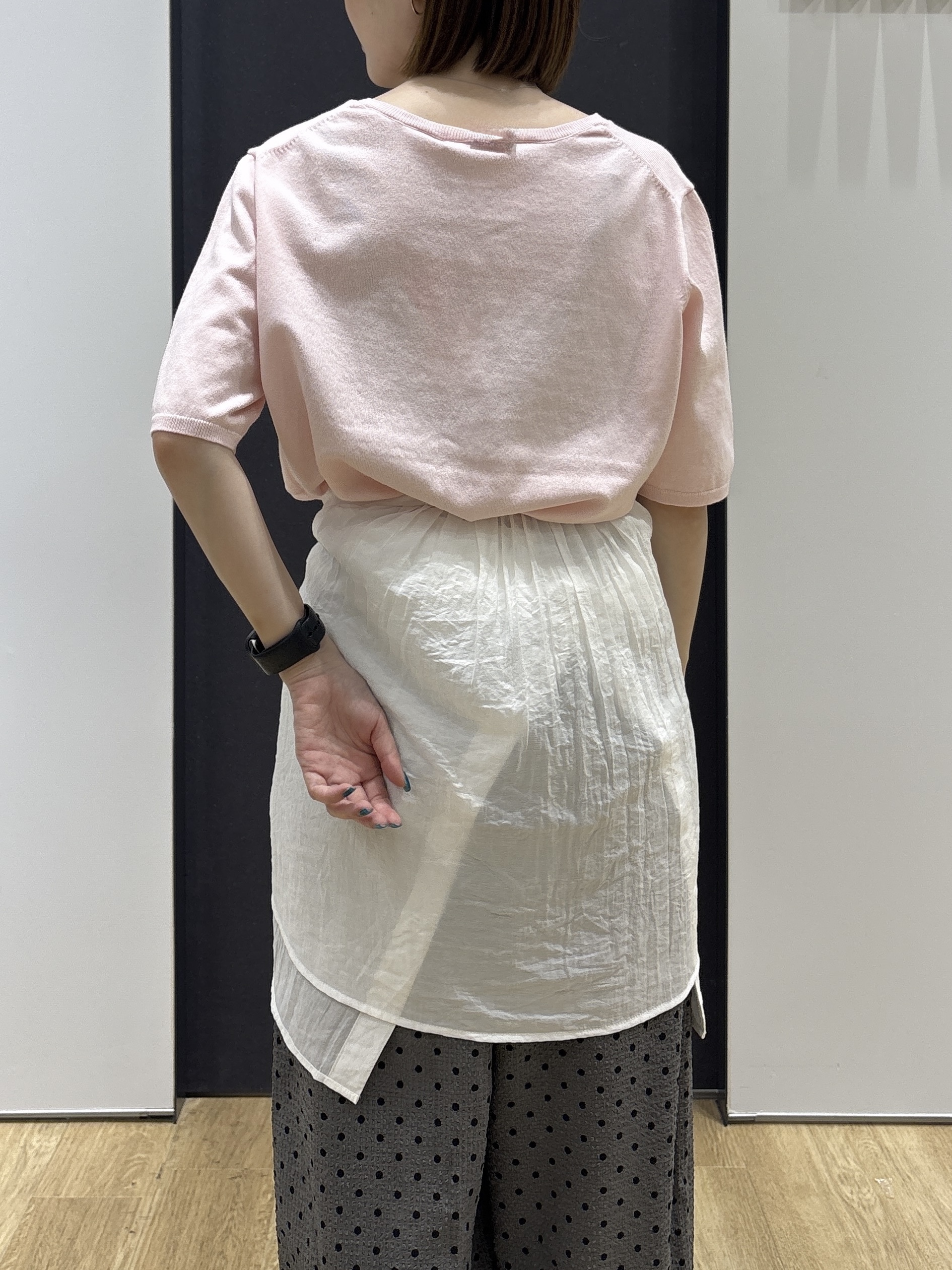 risaさんの「Dessin｜【9色展開/接触冷感/UVカット】ドライタッチサマーニットT」を使ったコーディネート