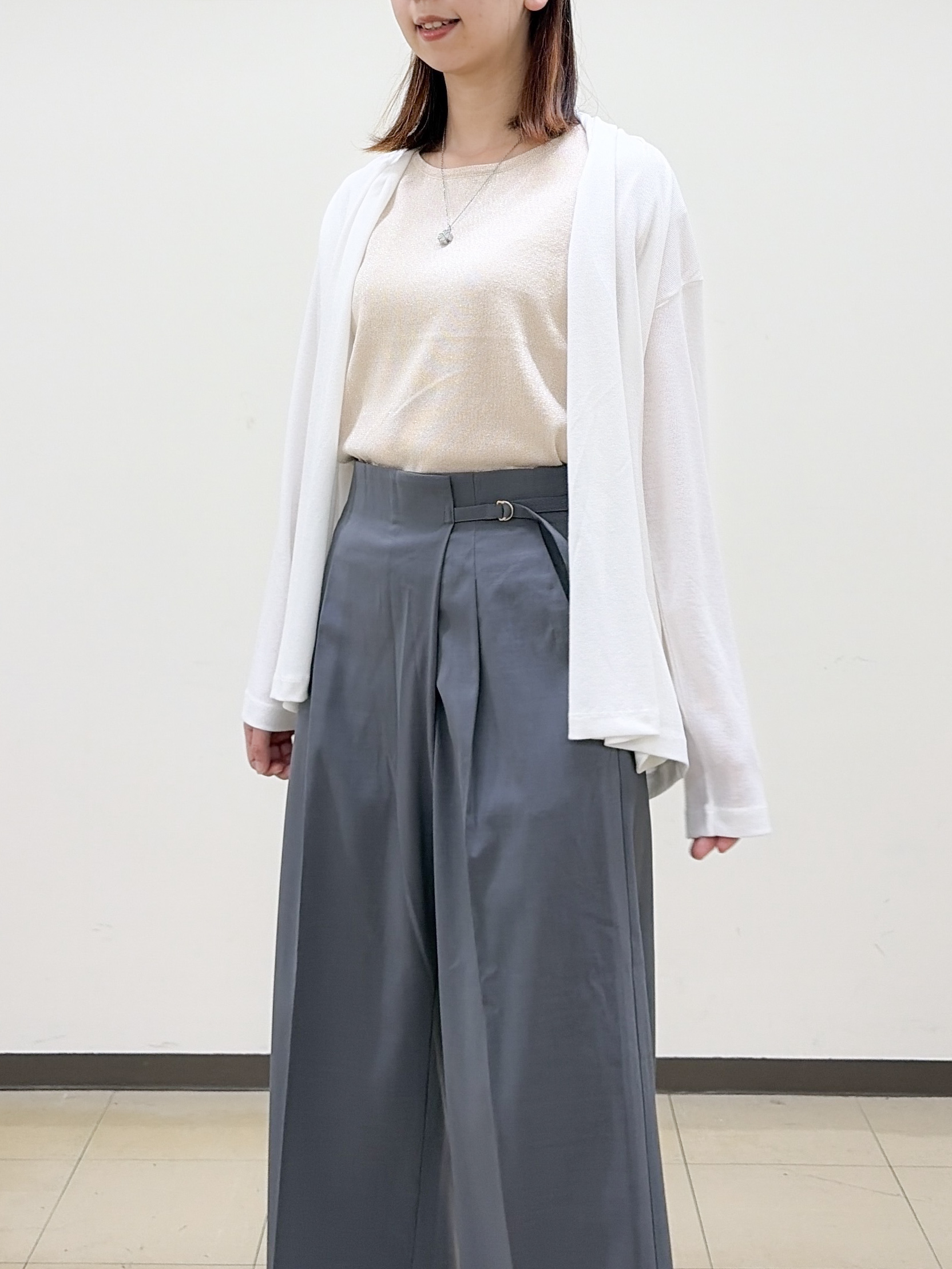 yurinaさんの「index｜マルチボーダーアソートニット【洗濯機OK／抗ピリング】」を使ったコーディネート