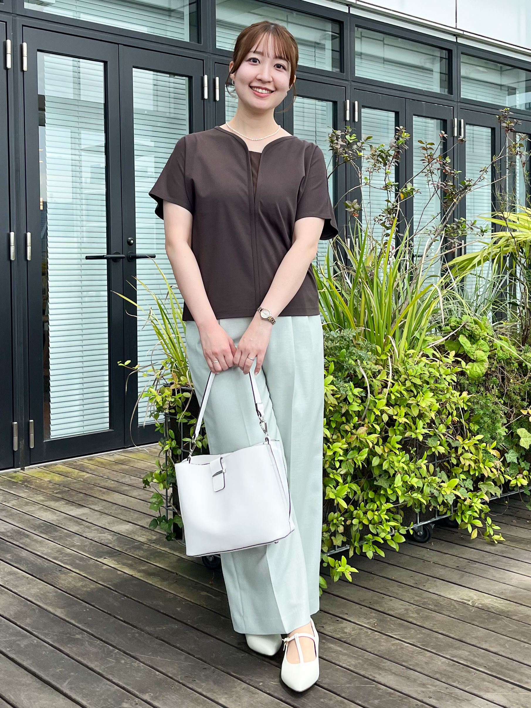 mikikoさんの「Reflect｜【UVカット／接触冷感／吸水速乾】フレアスリーブプルオーバー」を使ったコーディネート