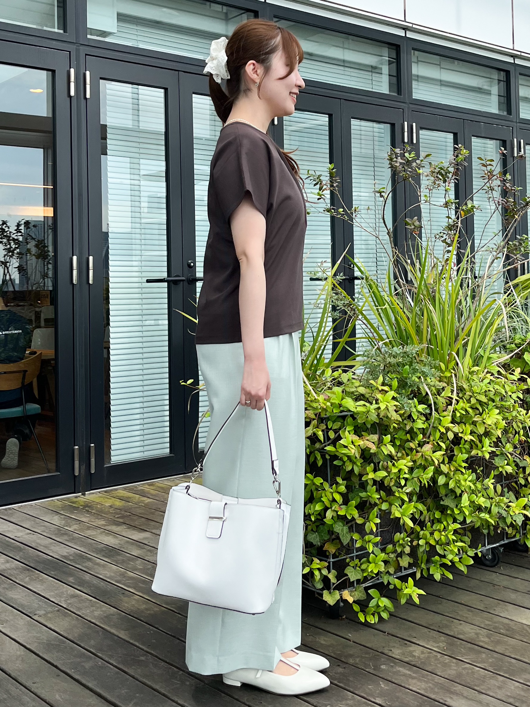 mikikoさんの「Reflect｜【UVカット／接触冷感／吸水速乾】フレアスリーブプルオーバー」を使ったコーディネート